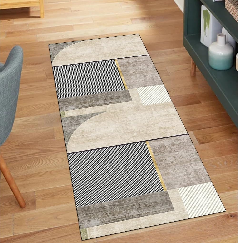 Alfombra de cocina lavable y pasillera beige para proteger el suelo con estilo