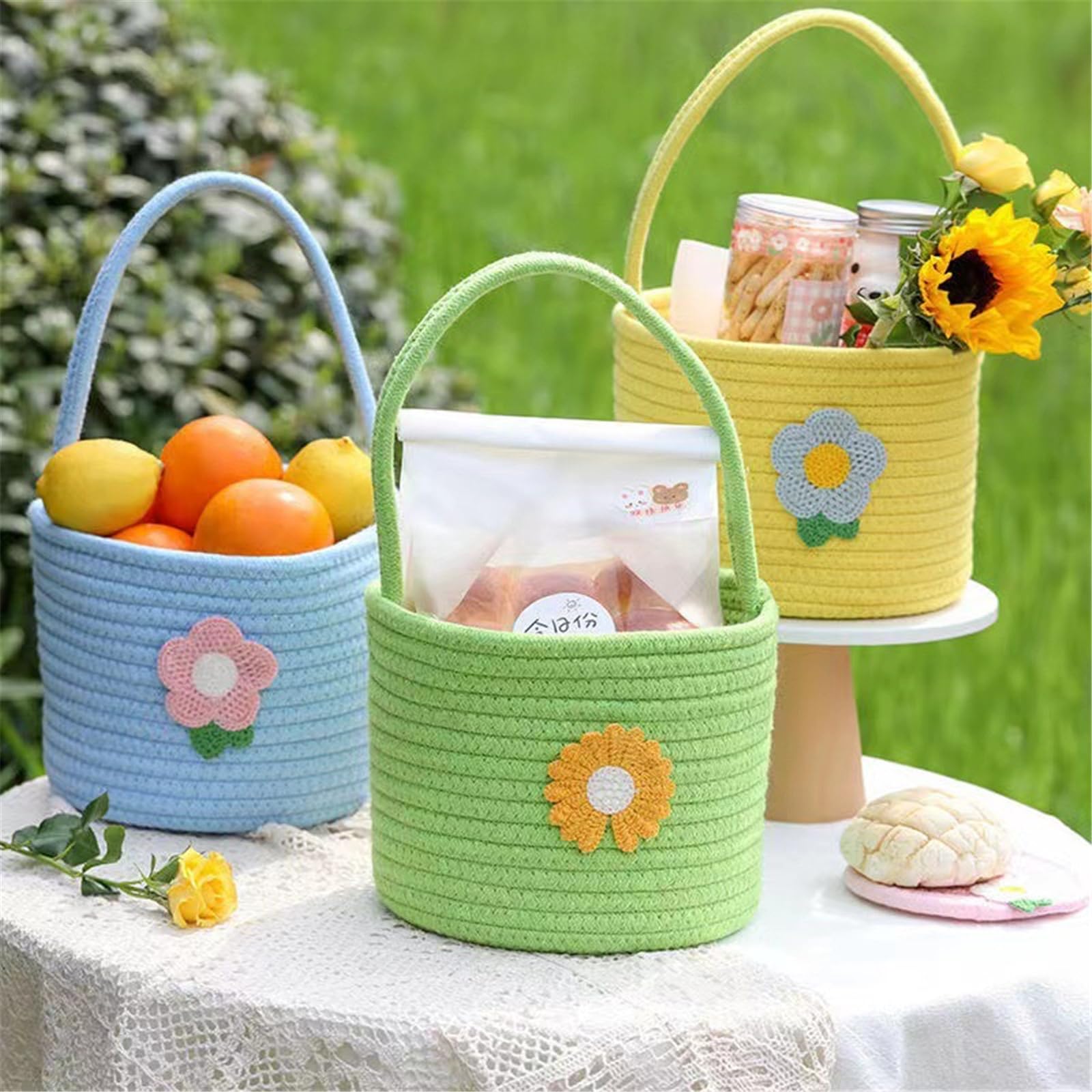 Bellar Korb Aus Baumwollseil – 24,6x24,6x18 Cm, Rosa, Handgewebt – Als Regalkorb, Aufbewahrungskorb Für Kosmetik, Spielzeug, Büro