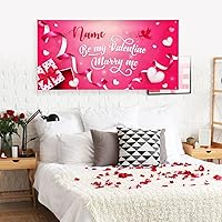 Vista 159 de Cartel de fondo personalizado para el día de San Valentín, decoración de San Valentín, letrero de vinilo con texto en inglés "Be My Valentine