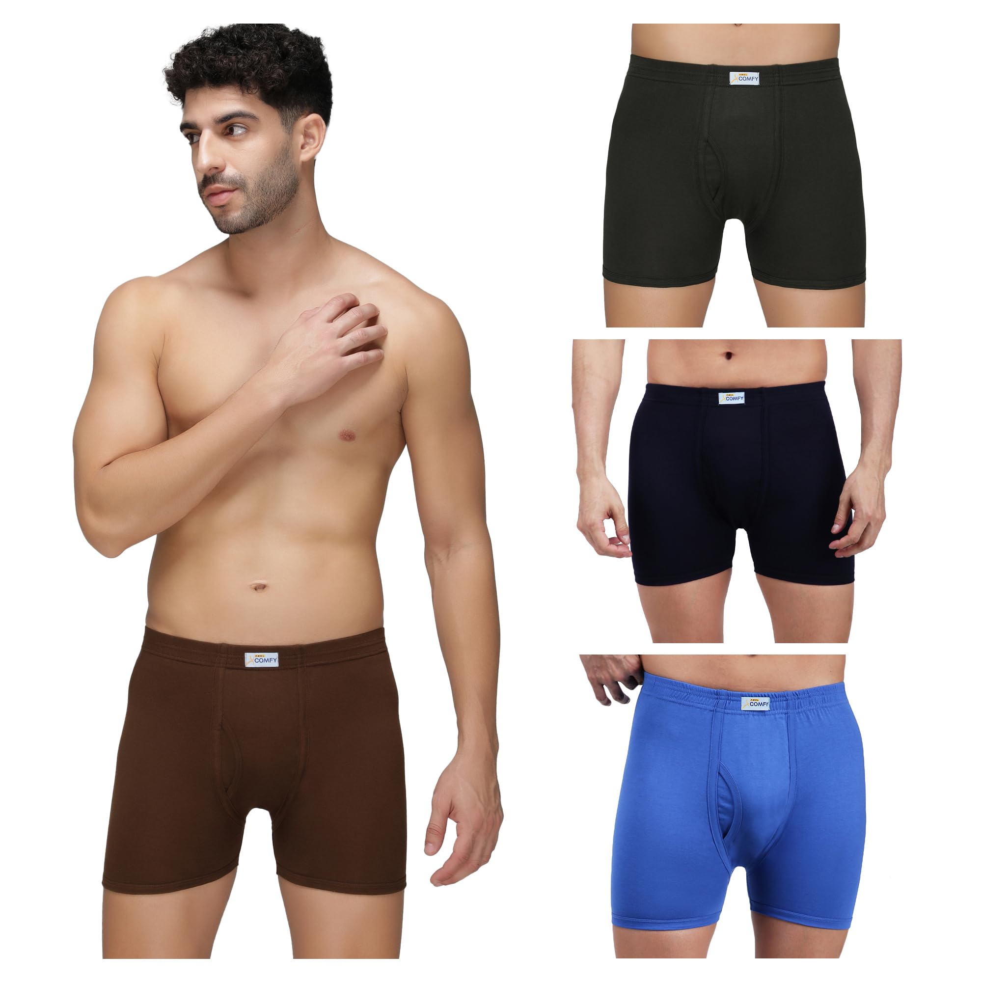 amul comfy Men's Cotton Solid Trunk Pack of 4 May Vary-picture-53