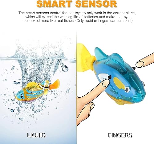Miniatura 4 de Juguete interactivo para gatos de interior, robot de natación, juguete interactivo para gatos de interior, enriquecimiento electrónico para gatos,