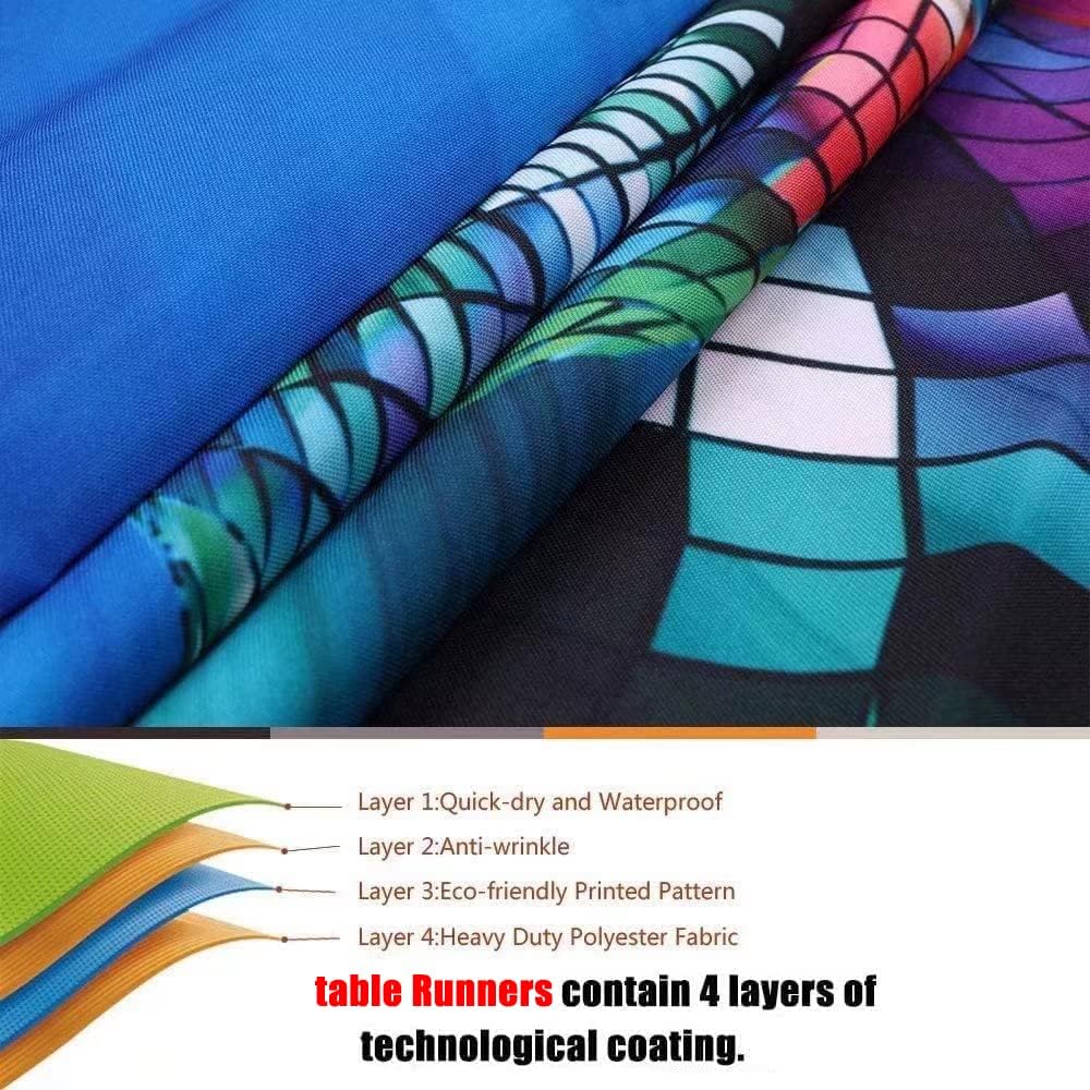 Custom Table Runner with Business Logo, Personalized Table Runners Customized Text Photo for Party,Tradeshow Events,Wedding,Christmas Decor, DarkRed, 36x72Inch