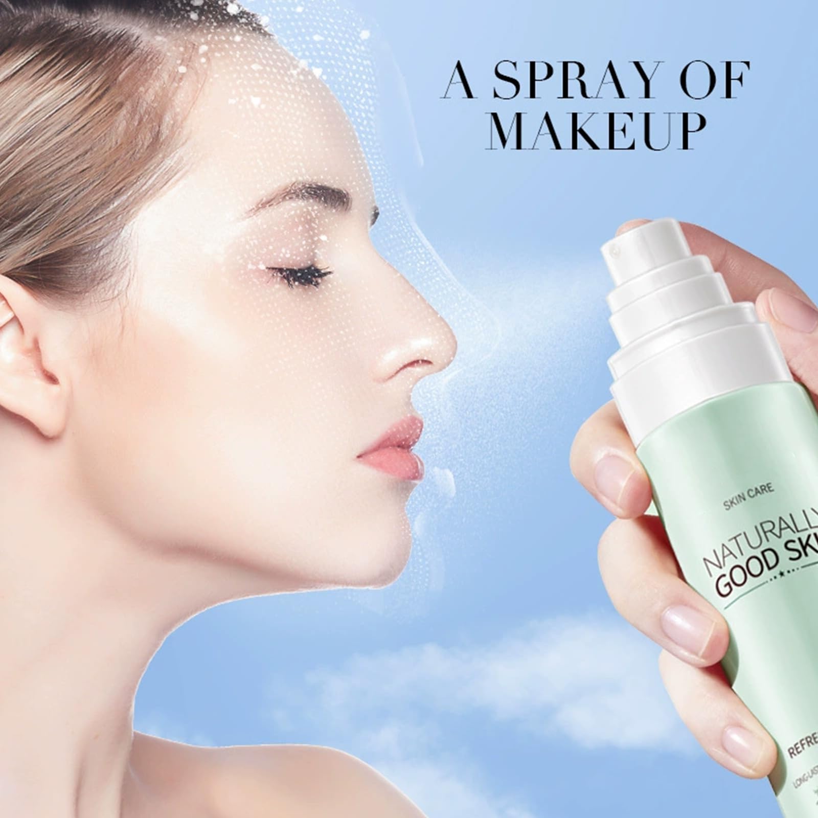 Spray Fixant Matifiant Visage Contrôle Brillance, Formule Fraîcheur Non Grasse, Fixation Maquillage Longue Tenue, Texture Légère Sans Residu Collant, Pour Peaux Mixtes à Grasses