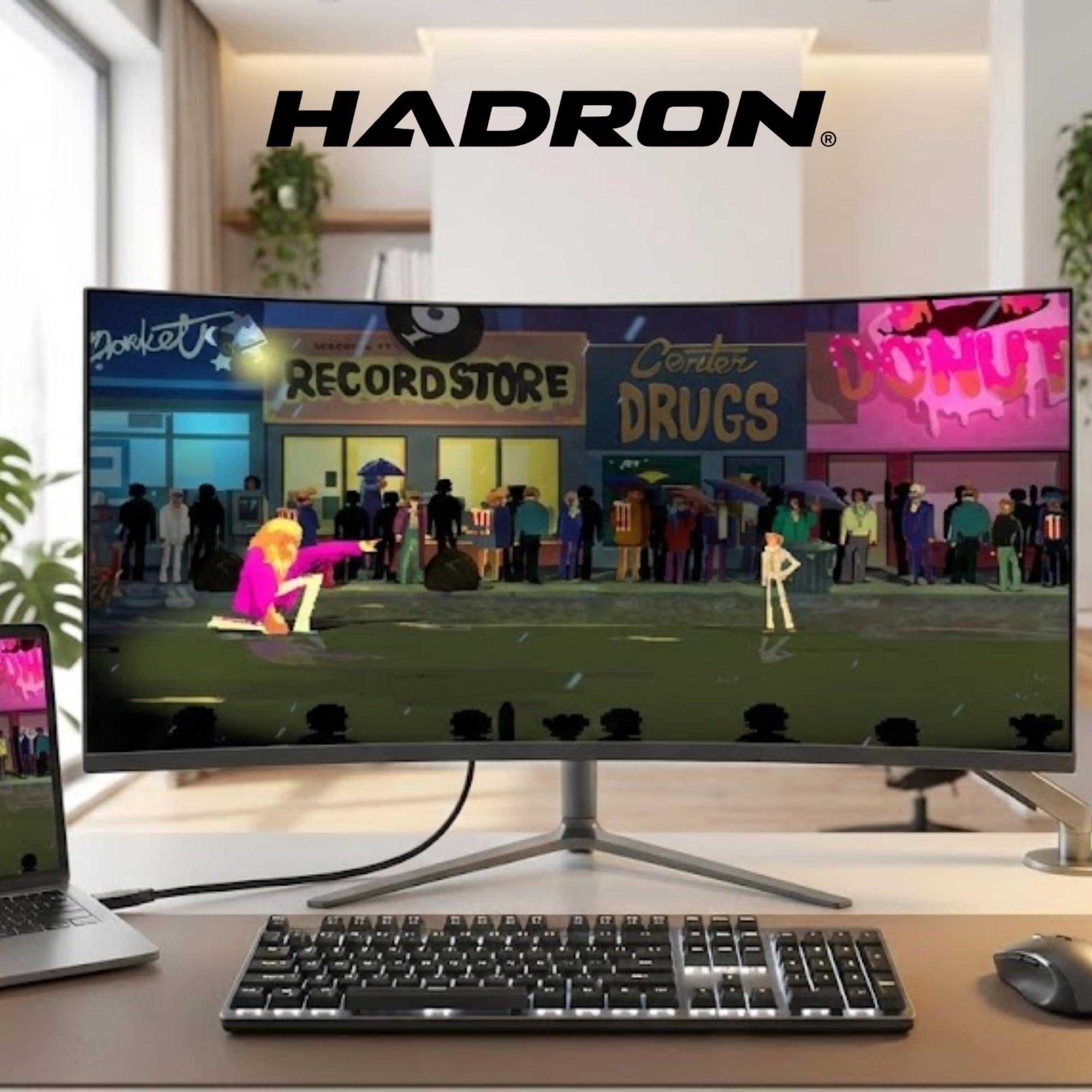 Hadron HDX7859 kabel USB-C na DisplayPort 1.4, 1,8 m - 8K 60 Hz, 4K 144 Hz, kompatybilny z Thunderbolt 3/4, aluminiowa obudowa ze złotymi końcówkami, 1,8 m