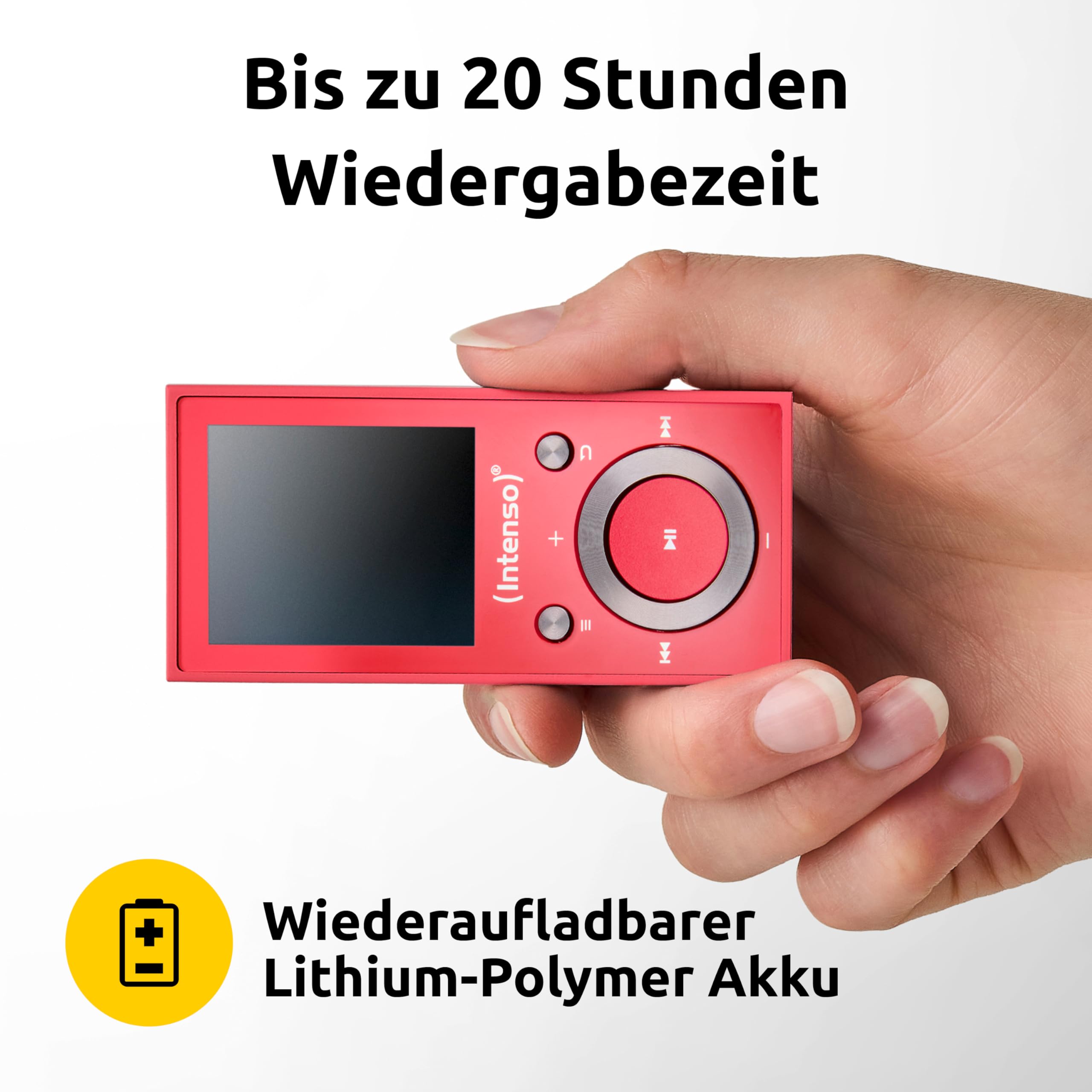 Intenso Video Scooter BT odtwarzacz MP3 z Bluetooth 5.0, kolorowy wyświetlacz 1,8", 64 GB microSD, USB-C, akumulator do 18 h, w zestawie słuchawki, różowy