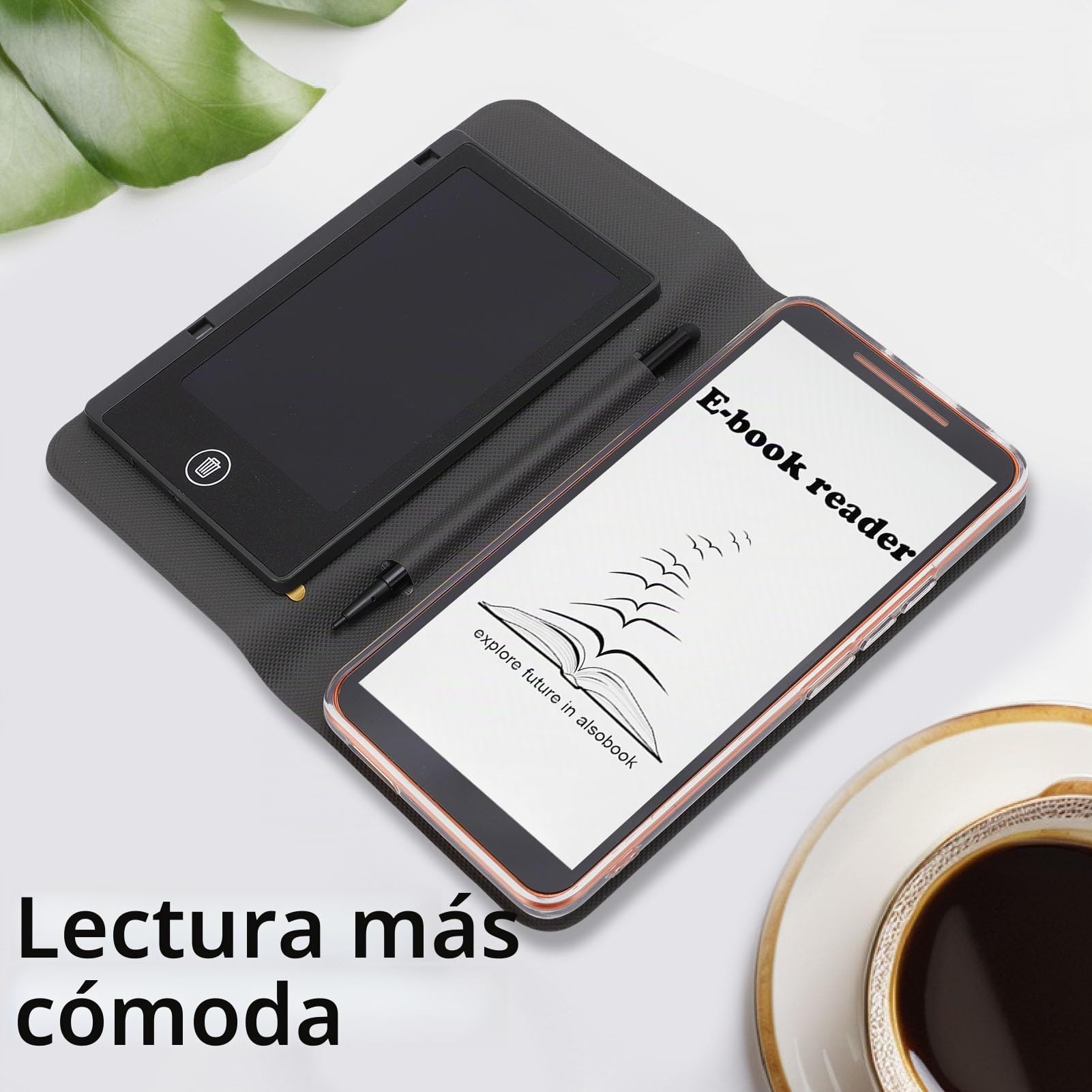 E Lector de Libros 1GB 8GB, Pantalla Táctil de 5.7 Pulgadas E Ink Reader con Placa de Escritura a Mano, Tableta Einkpaper de Android 5.1 Eink para Lectura y Escritura de Libros