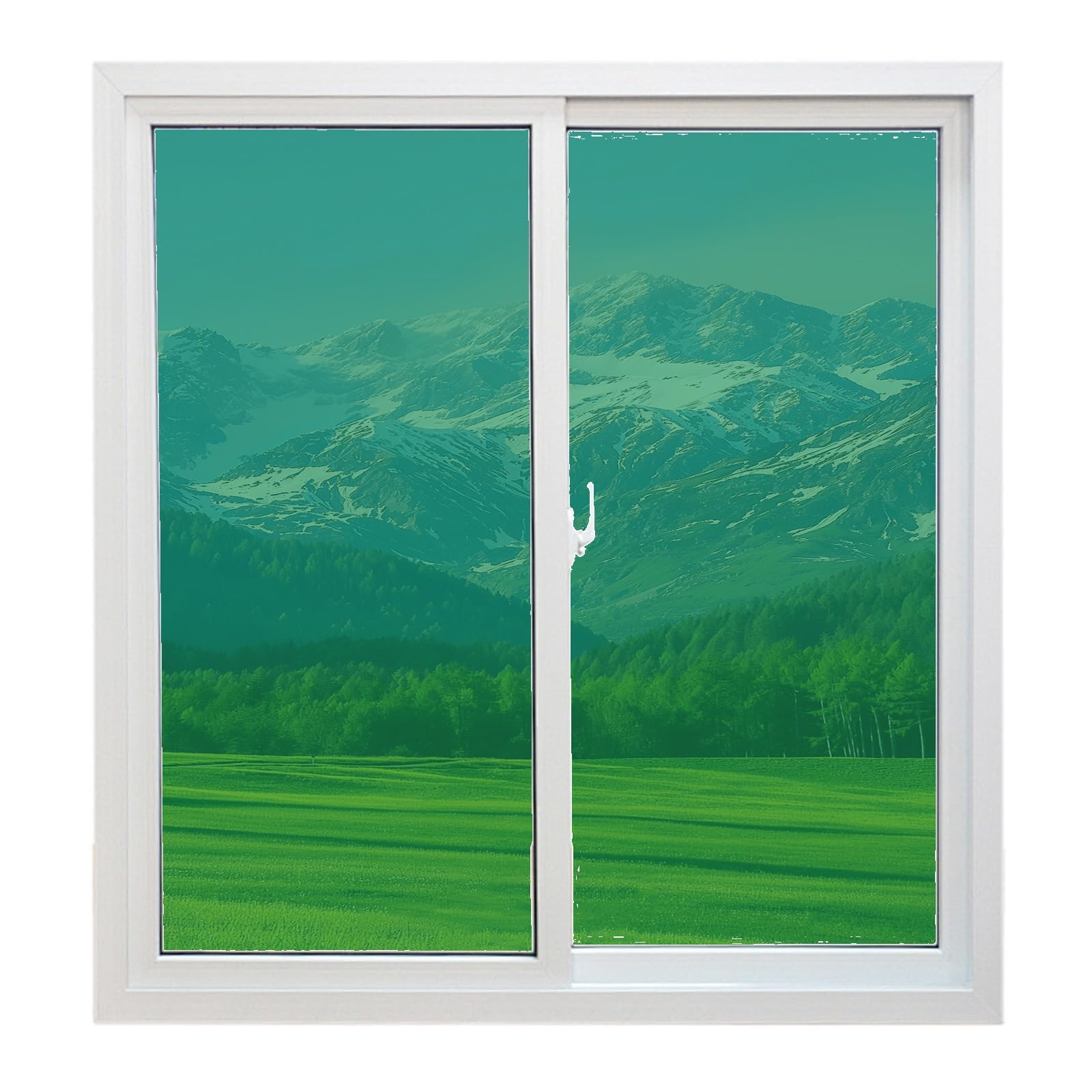 Film Anti Chaleur 60 x 800 cm Protection UV, Vie Privée et Soleil sans Perçage Film Occultant Fenêtre Anti Regard Miroir Fenêtre sans Tain pour Maison Bureau Chambre, Vert