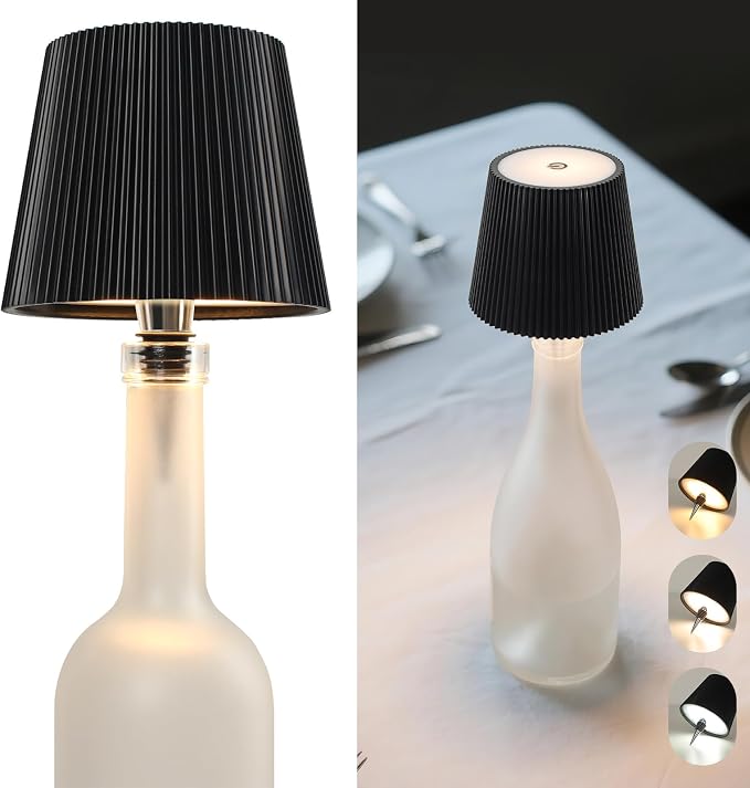 Lampada Per Bottiglia LED Jeebel, 5200mAh, Ricaricabile USB-C, Touch Dimmerabile, IP54, Per Esterno E Campeggio - 4