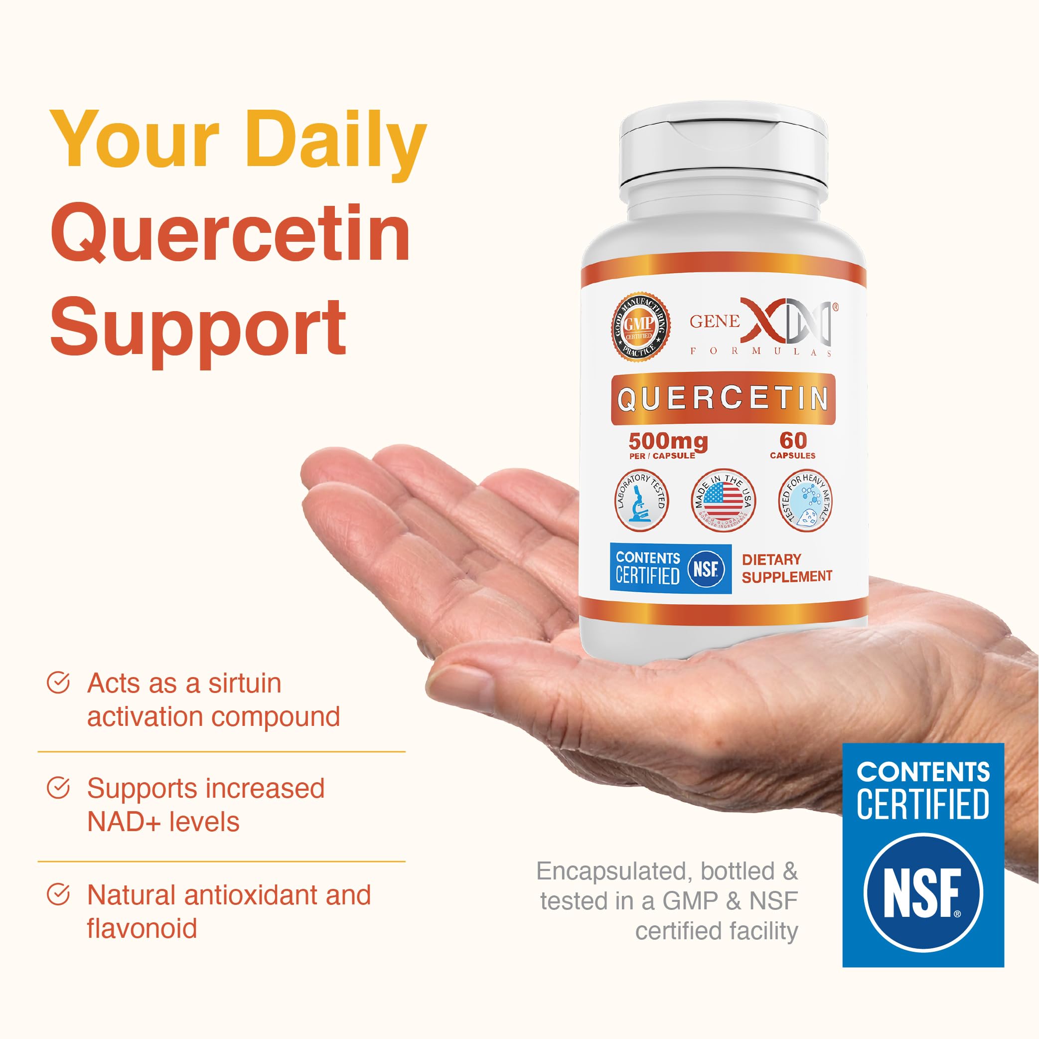 Genex Formulas Quercetin 500mg, Immune Support & Cellular Health, 60 Caps — Amazon image 9