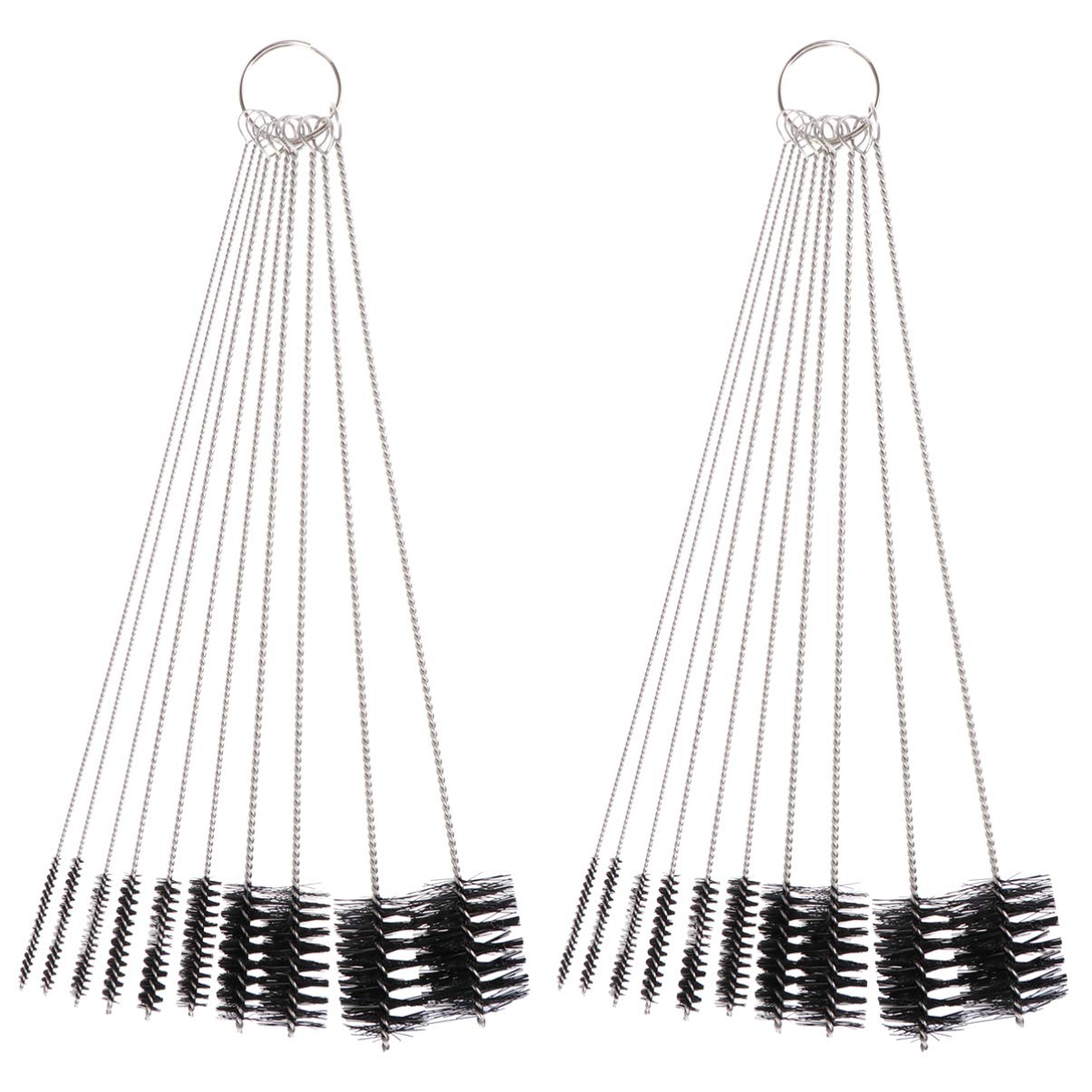 STOBAZA 2 Sets Coffee Machine Brush Test Tube Brush Cleaning Brush Bottle Brush Black