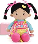 LeyaDoll Soft Bady Educational Soft Baby Doll(16''), Learning Sensory Doll pour les tout-petits, Montessori Jouets pour 2-Year-Old Filles Noël, Cadeaux d'anniversaire, Jouet en peluche avec Bouton-Busy Cupcake-Girl