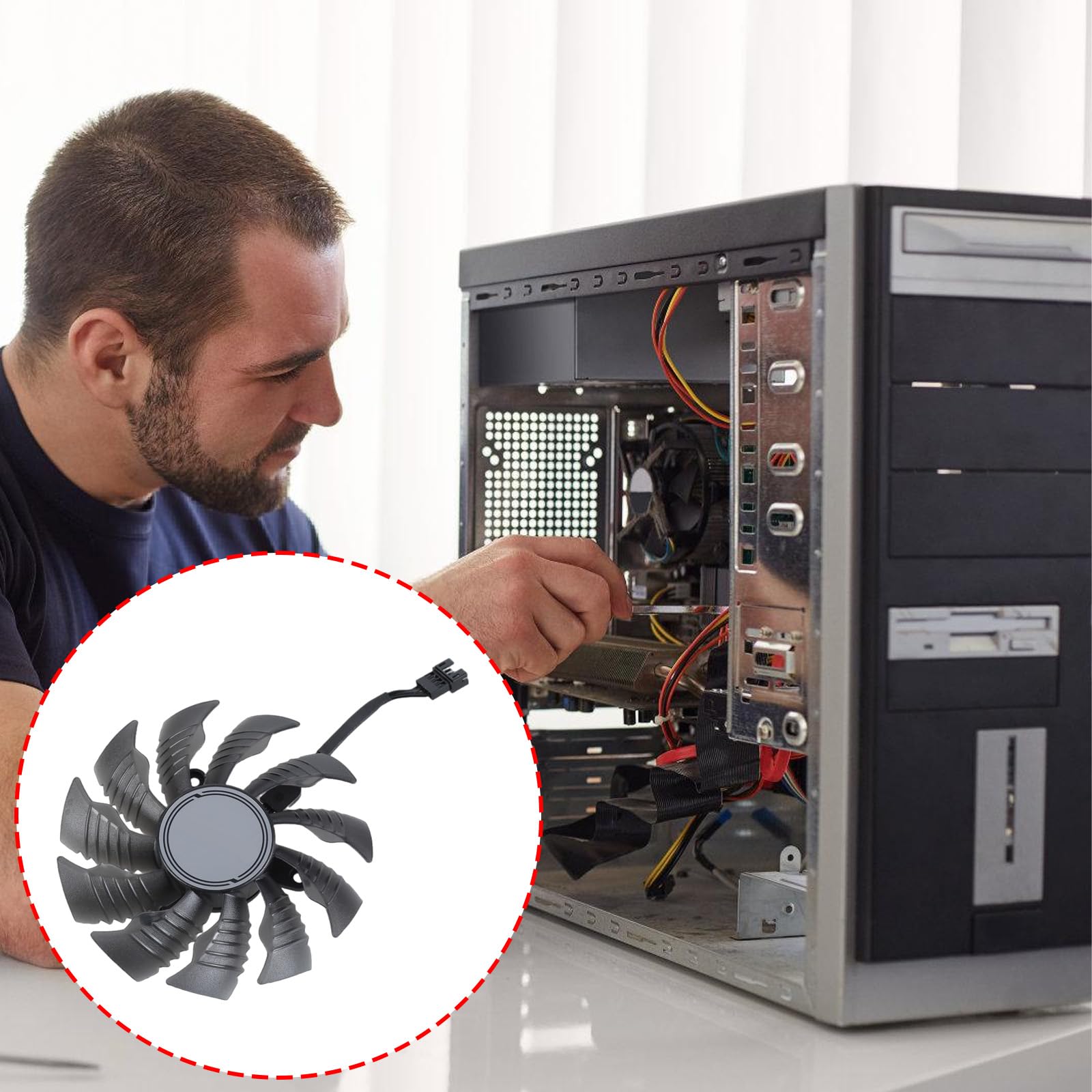 Graphics Card Cooling Fan 4pin DC12V For RTX3070ti 3080 3090 Effective Heat Management In Computer Systems T129215SU