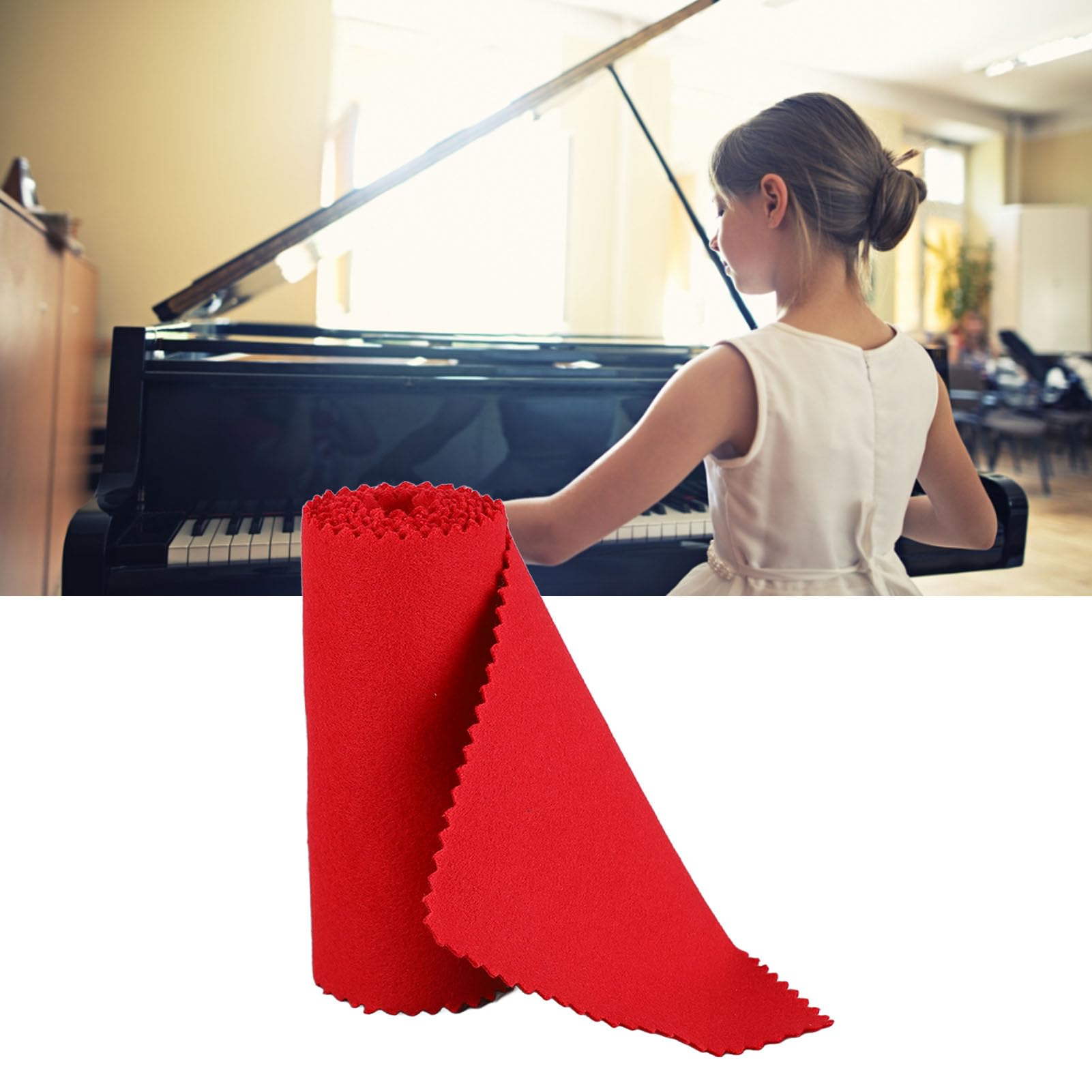 Coperture Antipolvere Per Tastiera Pianoforte - 2 Pezzi Per 88 Tasti, Rosso E Grigio - Foto 13