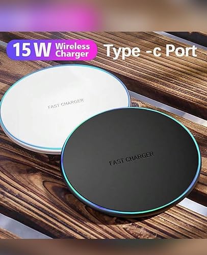 Miniatura 2 de Cargador inalámbrico blanco de 50 W Max Fast Wireless Charging Pad compatible con iPhone 16151413SE1211 ProXS Series, Samsung Galaxy S24S23S22