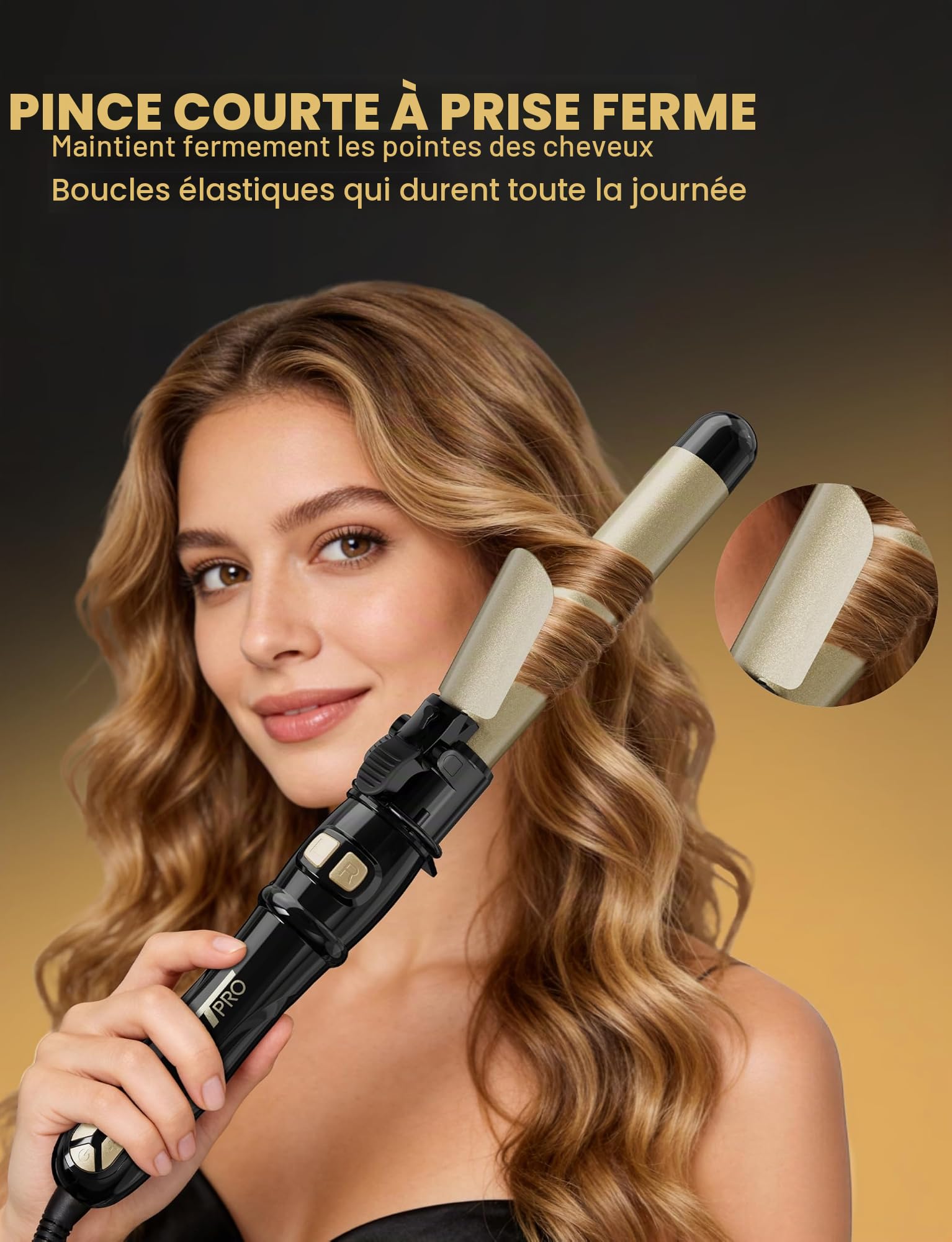 Boucleur À Cheveux Automatique 28mm - Fer À Boucler Automatique Pour Grandes Boucles Avec 14 Niveaux De Chauffage (100-230 °C), Écran LED, Chauffage Rapide En 30 Secondes, Arrêt Automatique