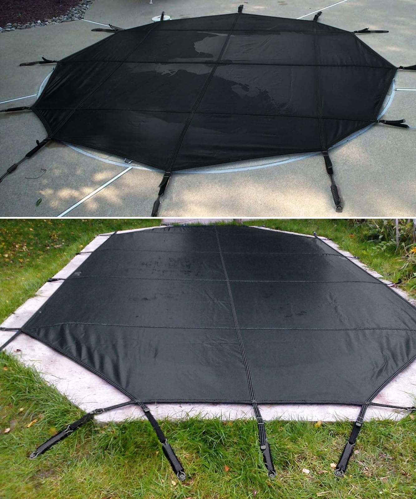 Telo Copertura Piscina Invernale Copertura Per Piscina Per Impieghi Gravosi Inverno Maglia Di Sicurezza Per Piscina Interrata Rotonda, Foglie Nette Cani / Bambini Panno Anti-annegamento, Buona Permeab