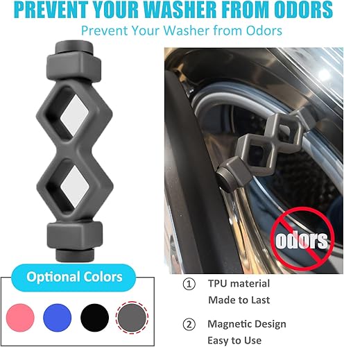 Miniatura 2 de NICENICY Accesorio de puerta de lavadora de carga frontal, magnético Accesorio de puerta de lavadora para mantener la puerta de la lavadora de carga