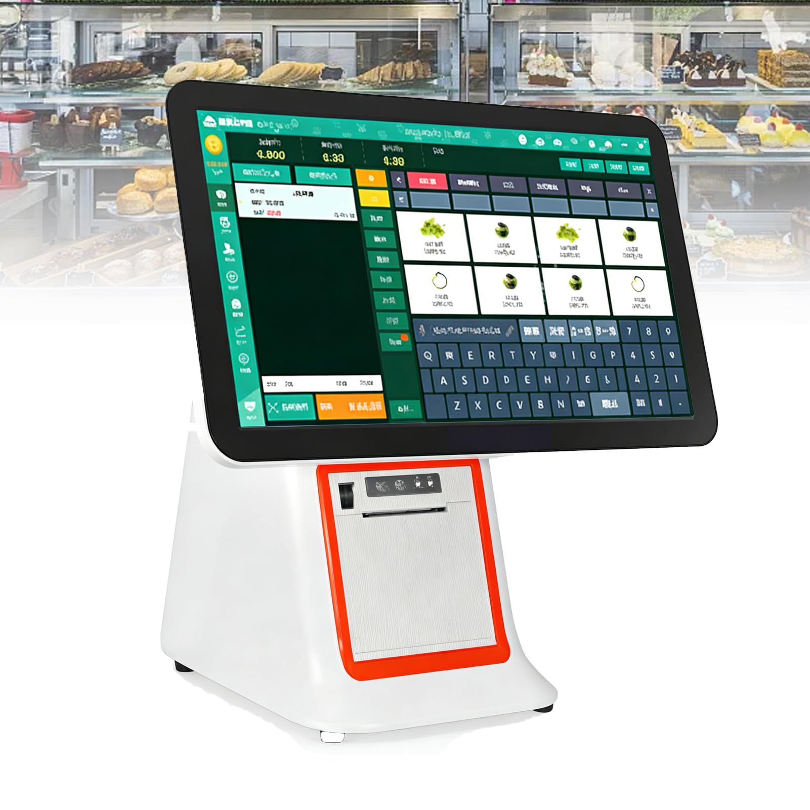Sistema Tpv para PequeñAs Empresas, Pantalla TáCtil para Caja 15,6 Pulgadas, Ssd 128 GB, Memoria 8 GB, Caja Registradora con Monitor De Pantalla TáCtil E Impresora TéRmica