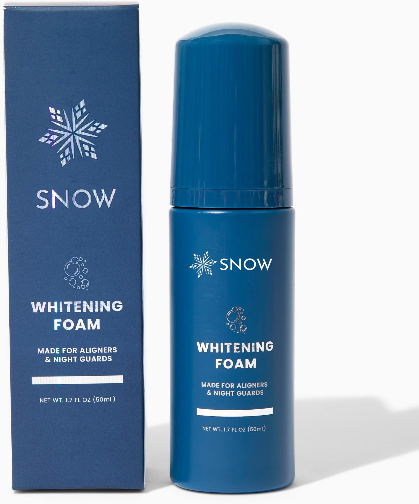 SNOW Magic Teeth Whitening Foam - Gentle Teeth Whitening Spray Foam for Aligners & Night Guards - Oral Personal Care with Hydroxyapatite & Arginine for Teeth Enamel - 1.7 fl oz