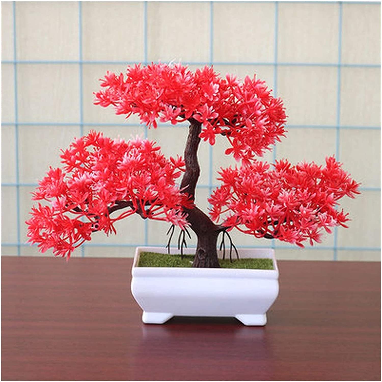 Dekorly Artificial Bonsai with Plastic Pot(Artificial Bonsai)(Artificial Bonsai), Artificial Bonsai (Red) (B09G76LP6H) Amazon Price History, Amazon Price Tracker