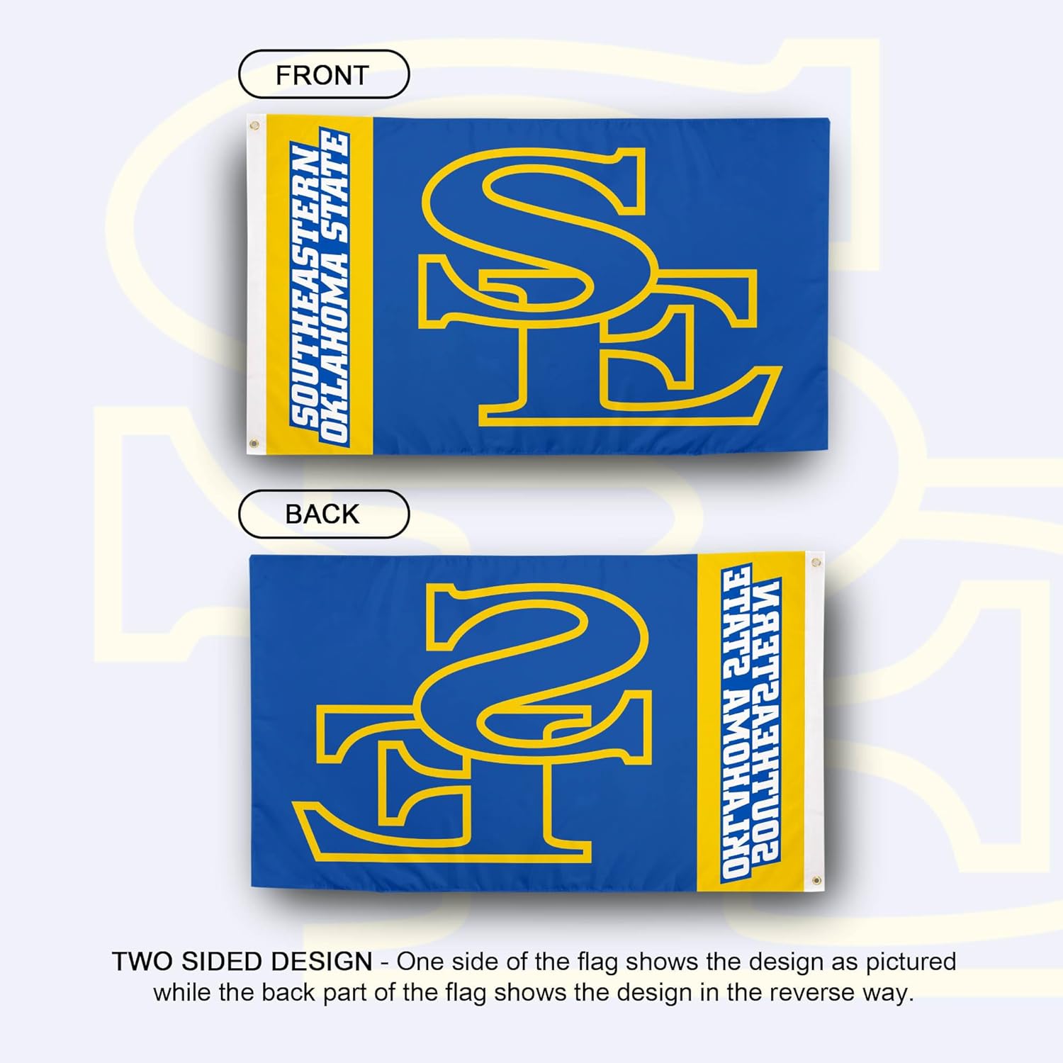 Desert Cactus Southeastern Oklahoma State University SOSU Flag - 3 x 5 Feet Savage Storms Banner, Indoor/Outdoor Durable Fabric, 100% Polyester Design (Style Team Name)