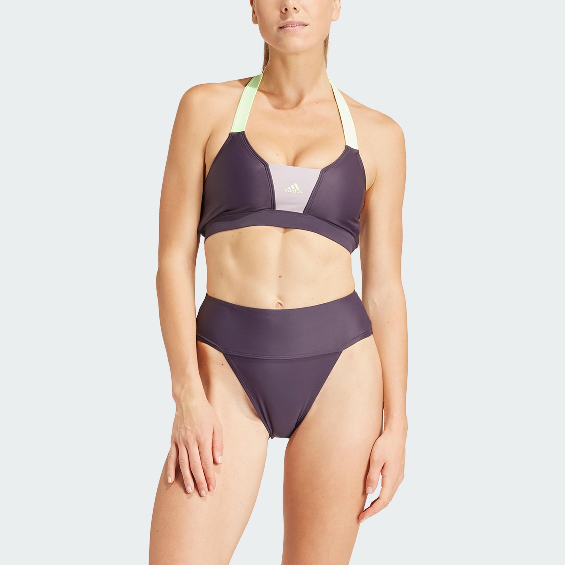 adidas Kobiety Sportswear Colorblock Bikini, Aurora Black/Preloved Fig, XS
