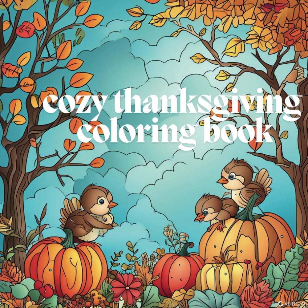 cozy thanks giving coloring book
