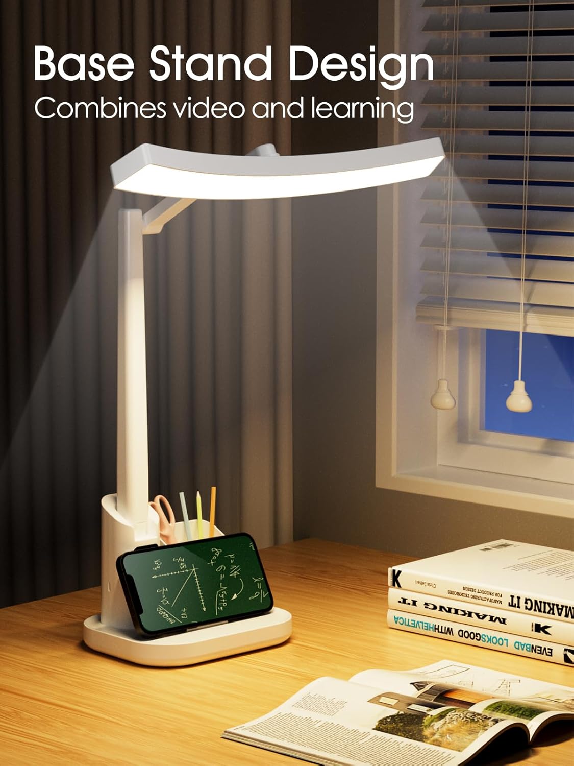LED Desk Lamp for Home Office, Dimmable LED Desk Light with Timer, 3 Colors & 5 Brightness Levels Touch Lamp, Eye Caring Foldable Reading Light, Adjustable Study Desk Lamp for Home Office