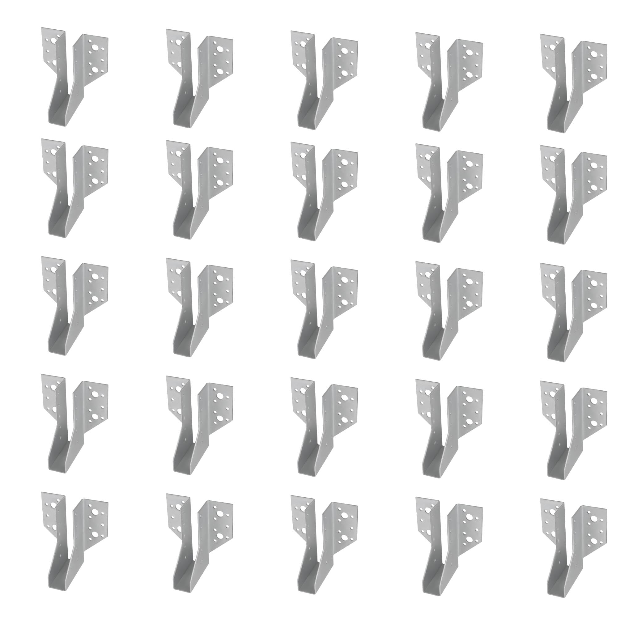KOTARBAU® Wooden Beam Connectors from Galvanized Steel Joist Hangers Beam Connectors Heavy Duty Beam Connectors Wooden Beam Connectors Wooden Beams, silver, 25 x 117 mm