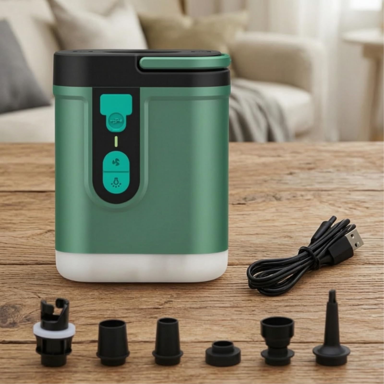 Pompe à Air Électrique Basse Pression Gonfleur Électrique Portable Pompe à Air avec Câble USB pour Campeurs
