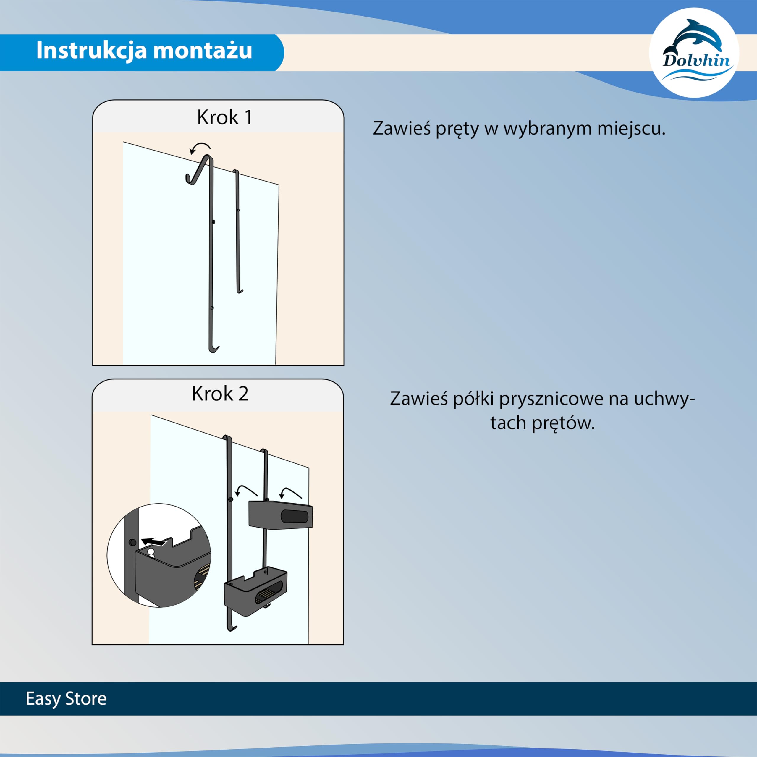 półka prysznicowa do zawieszenia | Patentowany organizer bez wiercenia | Stal nierdzewna półka na szampon | Koszyk prysznicowy wiszący | Półka pod prysznic łazienkowy wiszący | Srebrnoszary