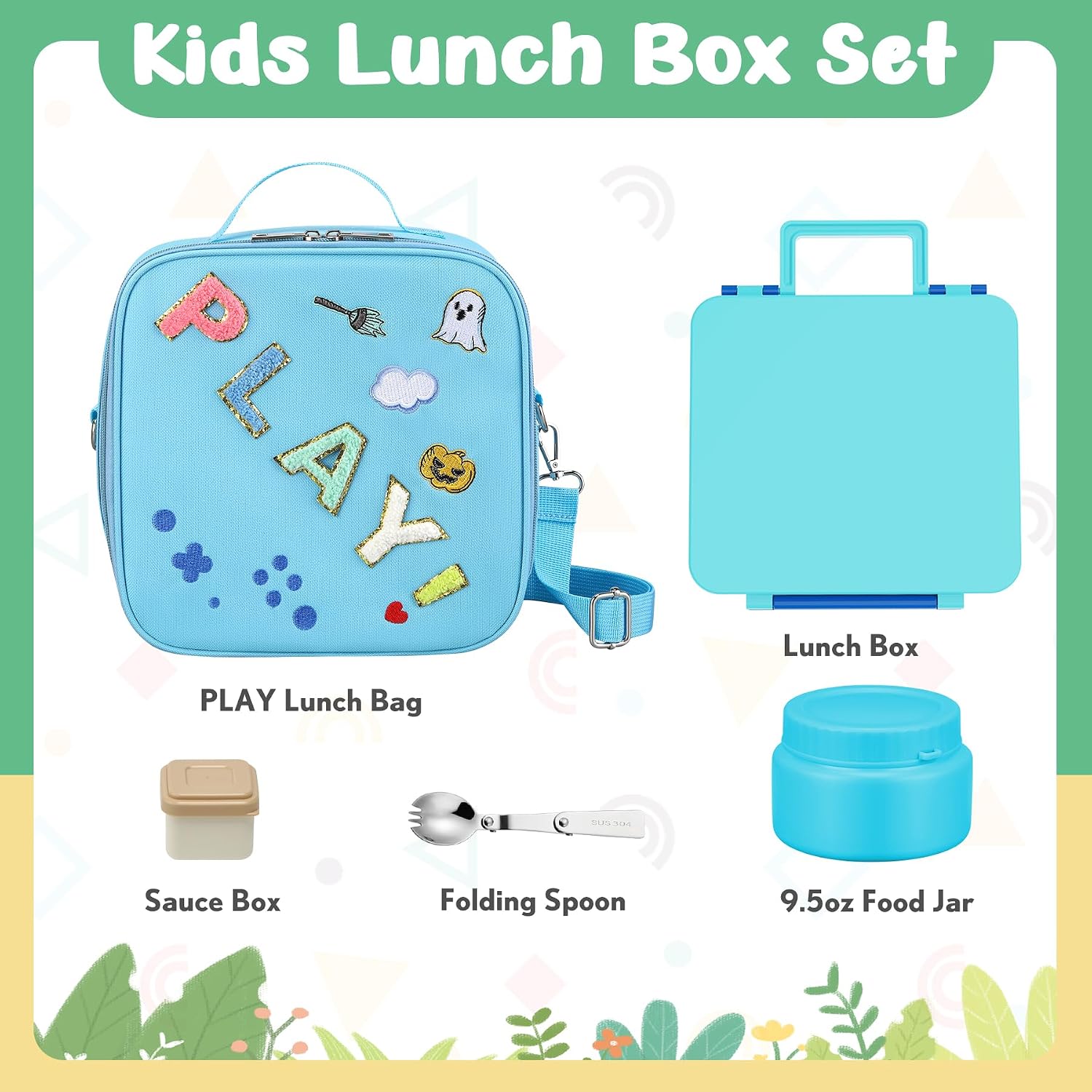 Kids Bento Box - 4 Compartment, Leak-Proof, with Soup Thermo