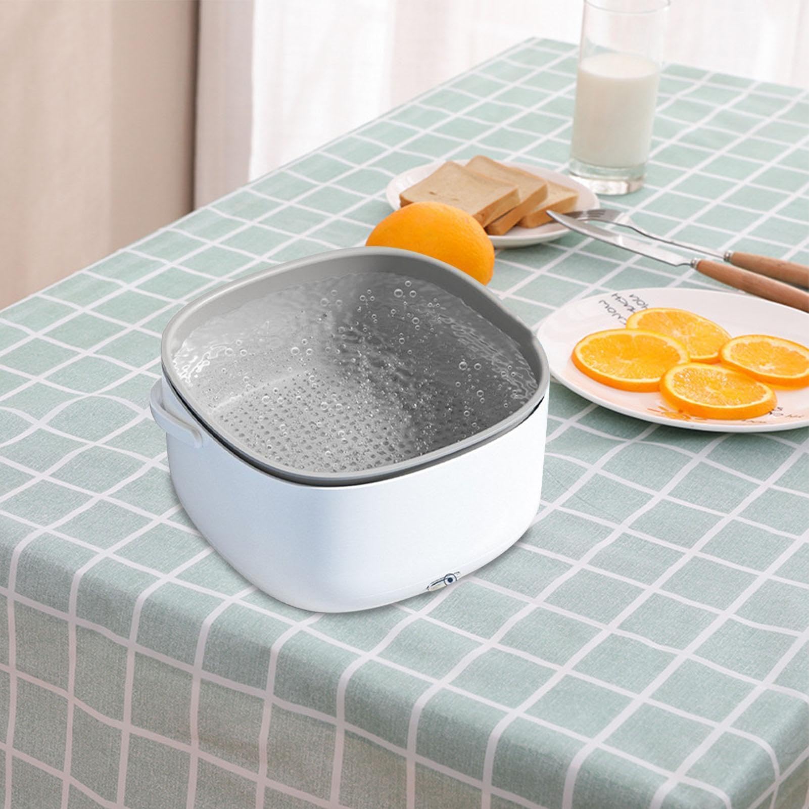 Purificatore di frutta – Cestello per il lavaggio da 25,4 cm, detergente a doppio strato, gadget da cucina senza fili | Stoviglie professionali per la pulizia delle verdure Plus & Efficient Produce