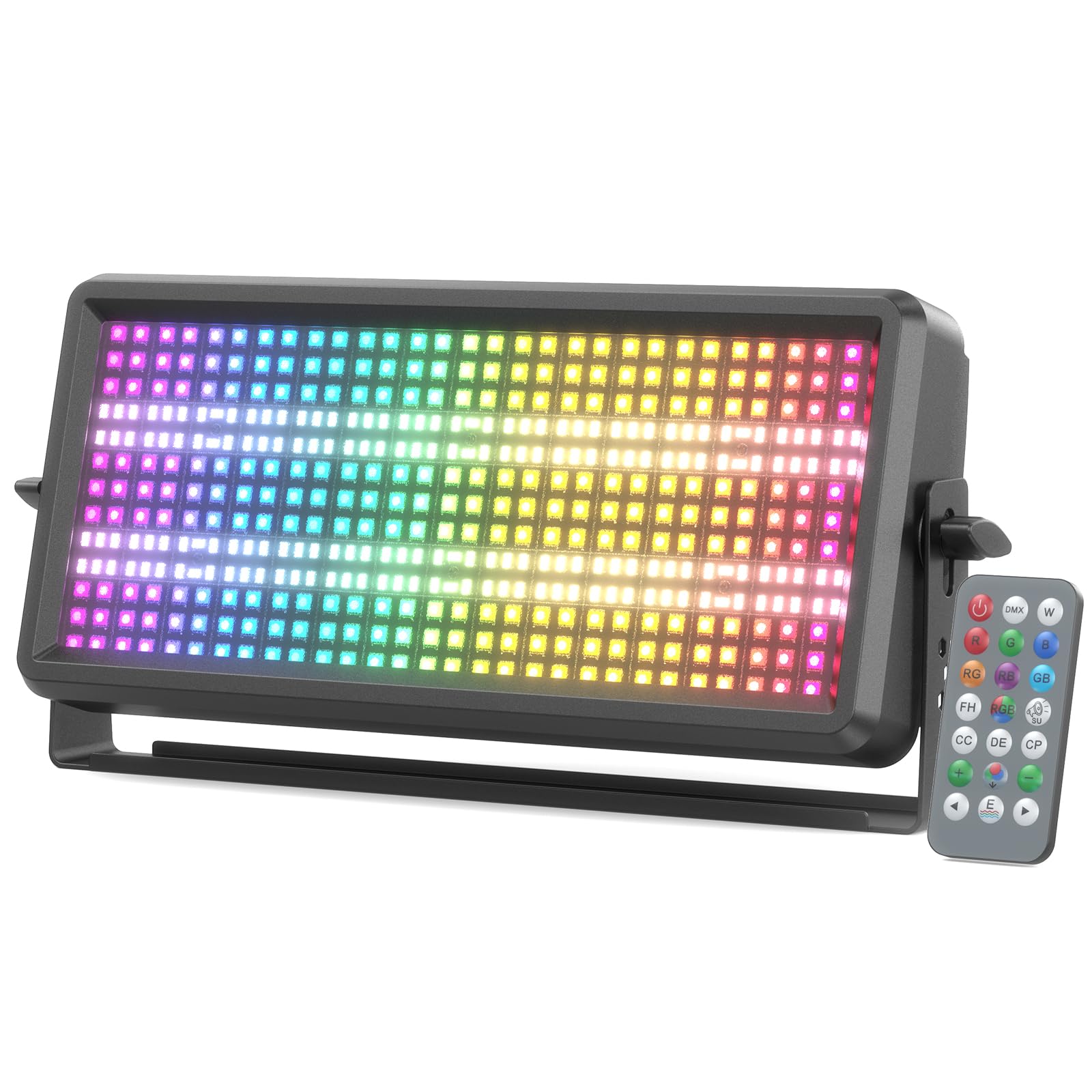 120 W LED Wallwasher Strobe Bühnenlicht, RGBW 4 in 1 Diskotheken Lichter mit Fernbedienung, LED Stroboskop-Effekt Strahler für DJ Bar, Disco, Weihnachten, Halloween, Party, Hochzeit