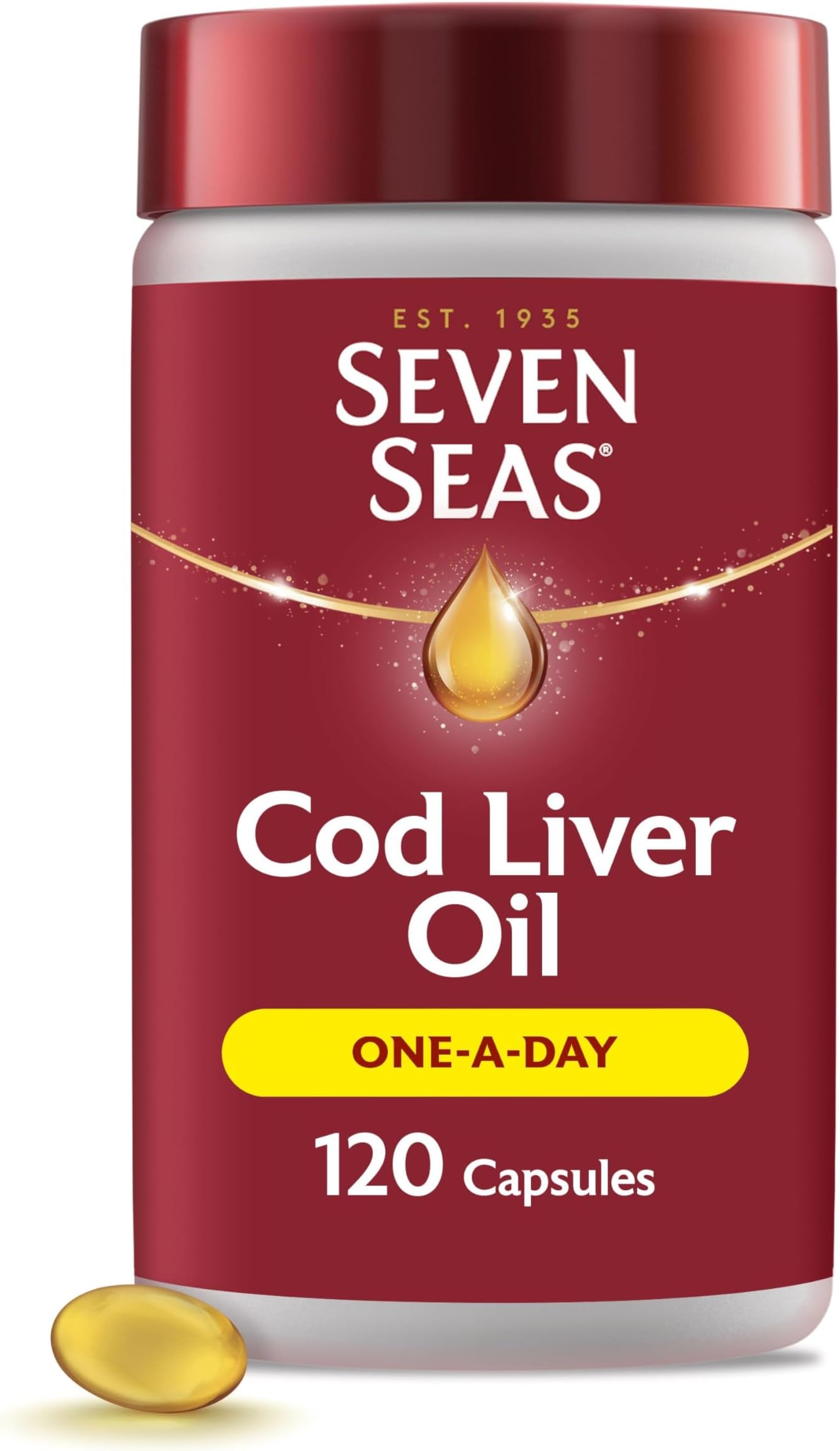 Seven Seas - Cod Liver Oil One A Day - 120 X 525Mg Caps by Seven Seas