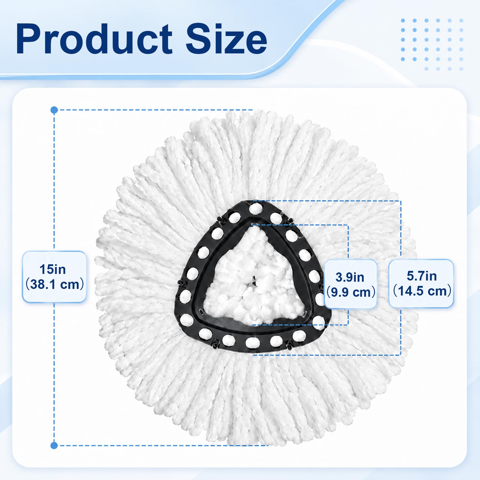Spin Mop Heads - 12 Pack Microfiber -2