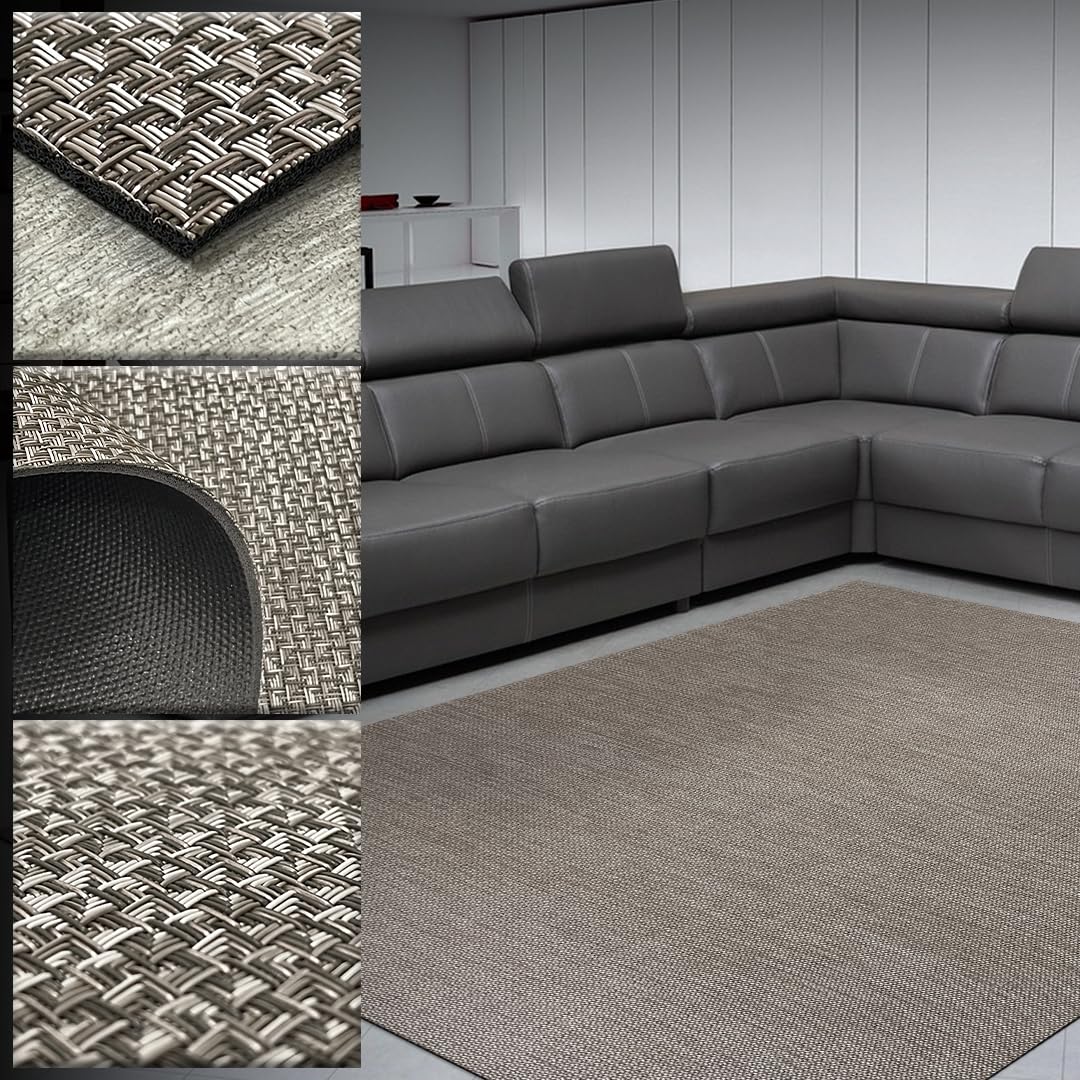 Alfombra Vinilo Trenzado Grande 200x350 - Alfombra Cocina Lavable - Alfombra Exterior - Alfombra Cocina - Alfombra Vinilica Cocina - Alfombra Pasillo