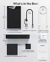 Vista 9 de BENFEI Carcasa SATA HDD/SSD de 3,5/2,5 pulgadas, diseño sin herramientas, admite HDD de 20 TB y UASP