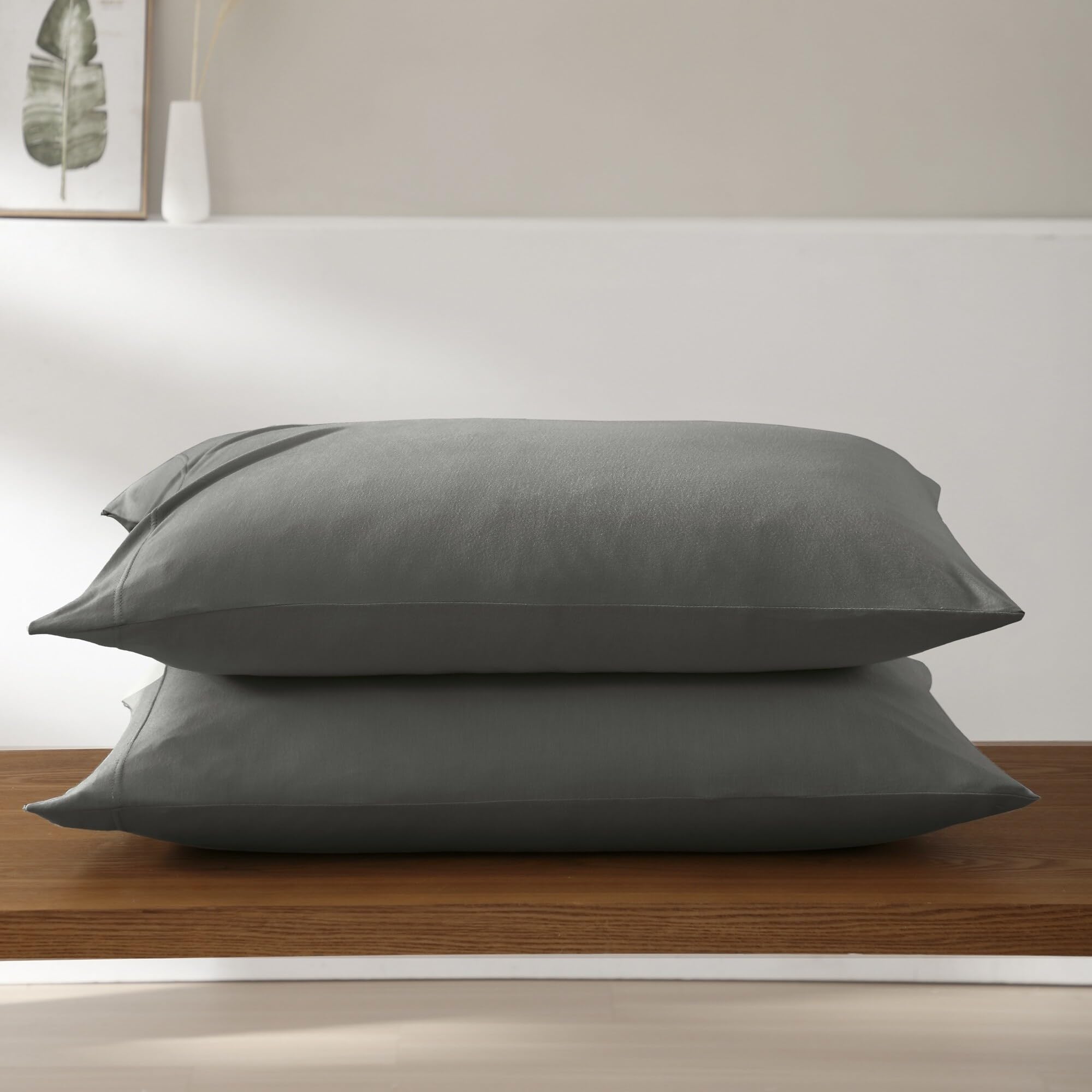 Bed Bath & BeyondPure Beech Tencel Modal Jersey Knit Pillowcase Set Charcoal - Standard