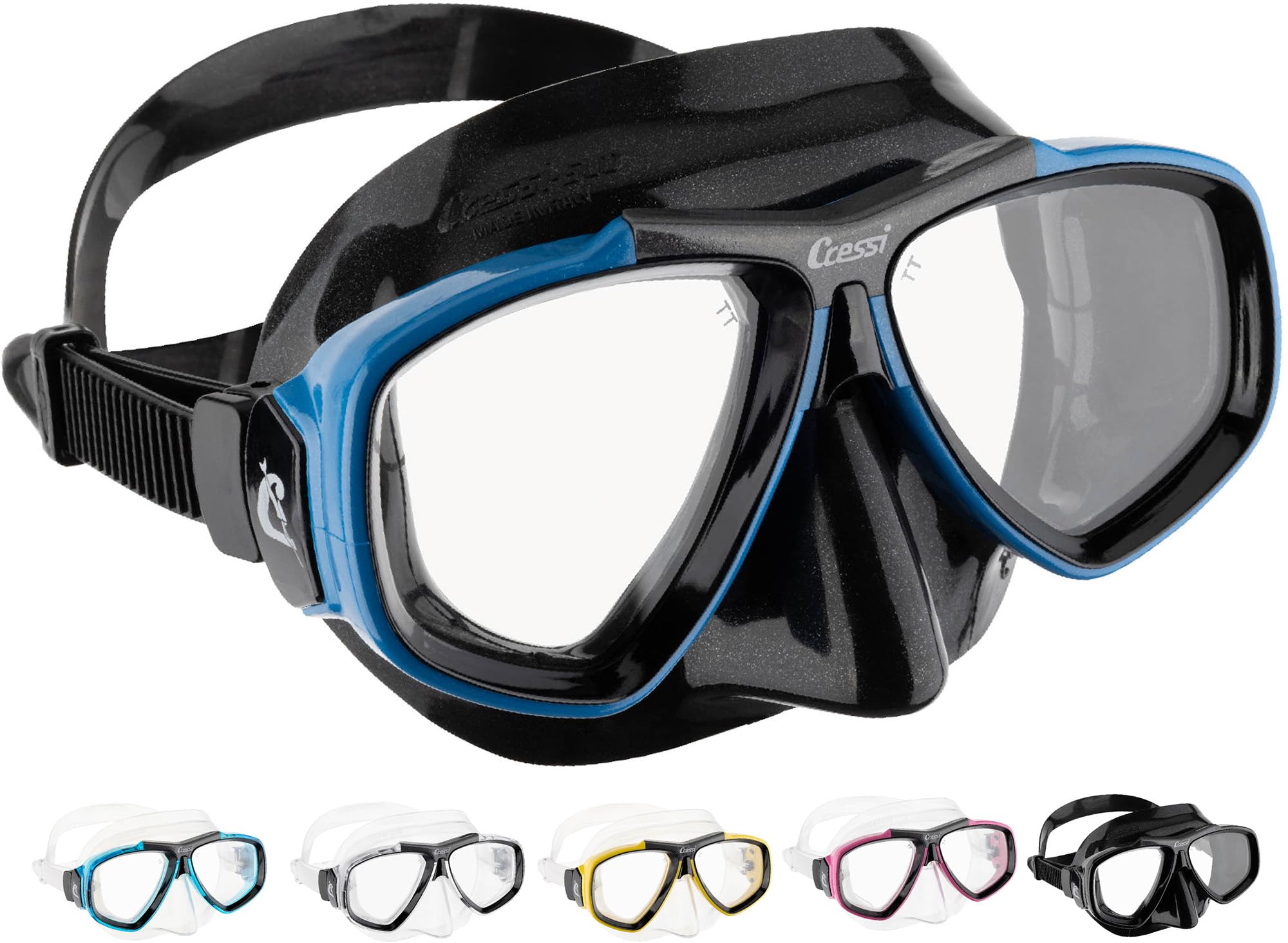 Cressi First Dive Mask with Inclined Lenses for Scuba Diving : Focus: Made in Italy