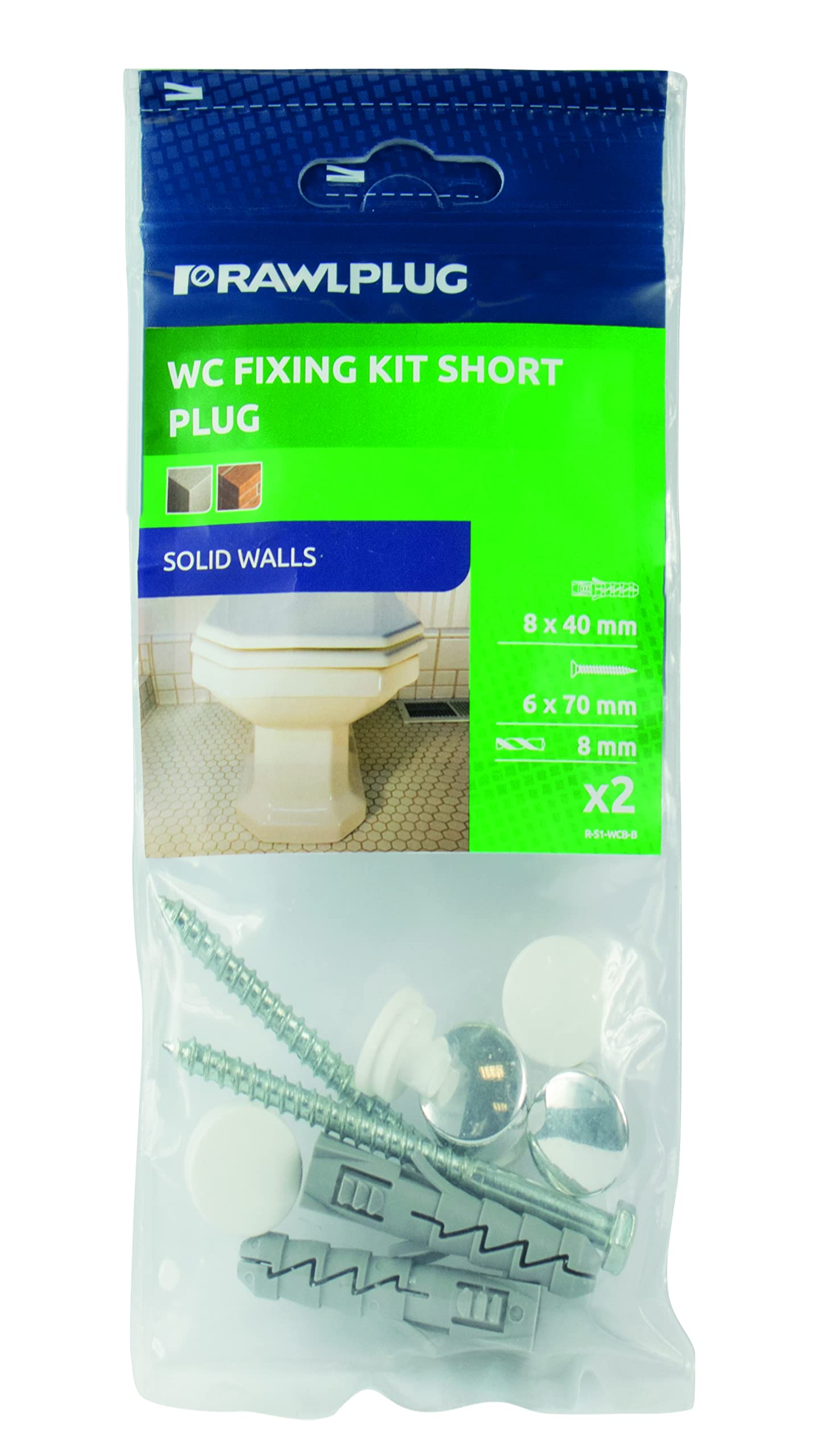 Rawlplug 67 484 Wc Fixing Kit Short Plug
