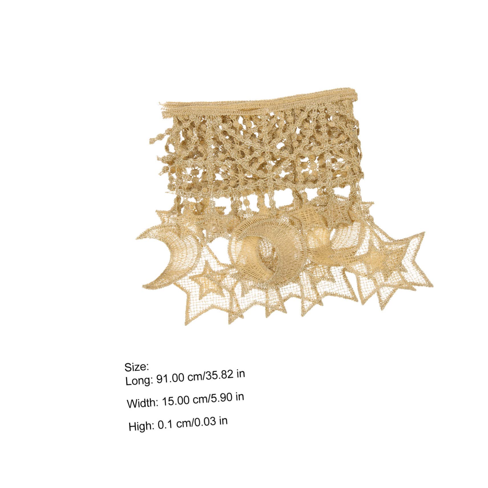 Tofficu 5piezas Cinta De Encaje De Estrellas y Para Costura Decoración De Prendas De Material De Calidad Para Manualidades y Proyectos De Ropa