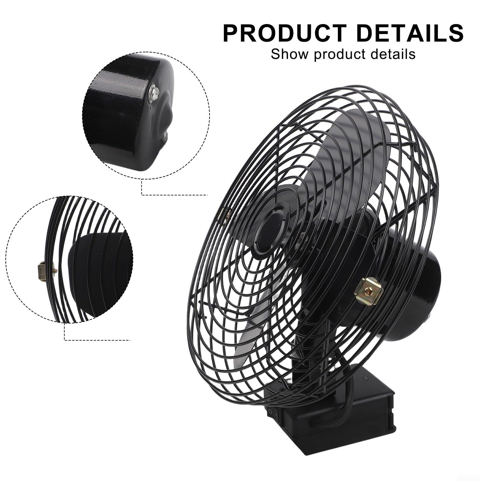 Metal Outdoor Fan 6 Inch USB Rechargeable Hook(8-inch)