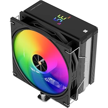 TR-Thermalright Assassin X 120 Digital ARGB Black CPU Cooler 4 x 6 mm Heat Pipes 120 mm ARGB Fan 2000 rpm Digital Display Board Top Cover for AM5/AM4 Intel lga1851/1700 Black