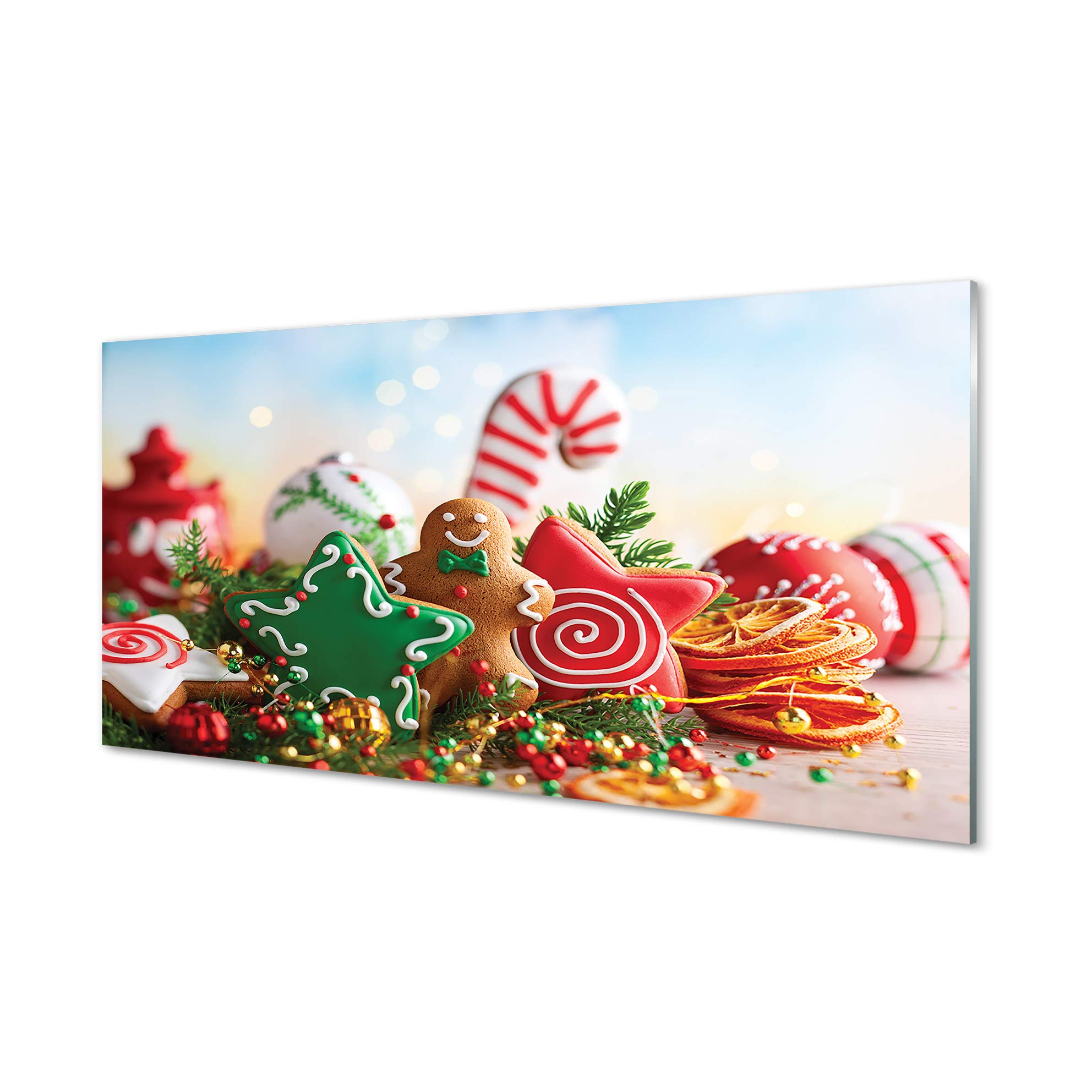 Impression sur verre 140x70cm de Noël, tableau moderne en verre