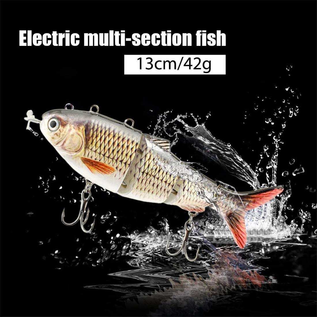 Robotique Piscine Pêche électrique Leurres Multi Jointed Swimbaits LED 13cm 42g