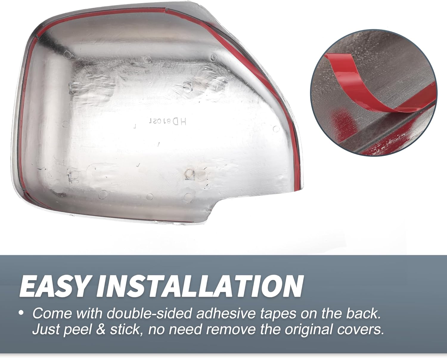 X AUTOHAUX Pair Car Rear View Driver Passenger Side Mirror Cover Cap Overlay Chrome Plated for Lexus LX470 1998-2007 for Toyota Land Cruiser Mirror Guard Covers Exterior Decoration Trims