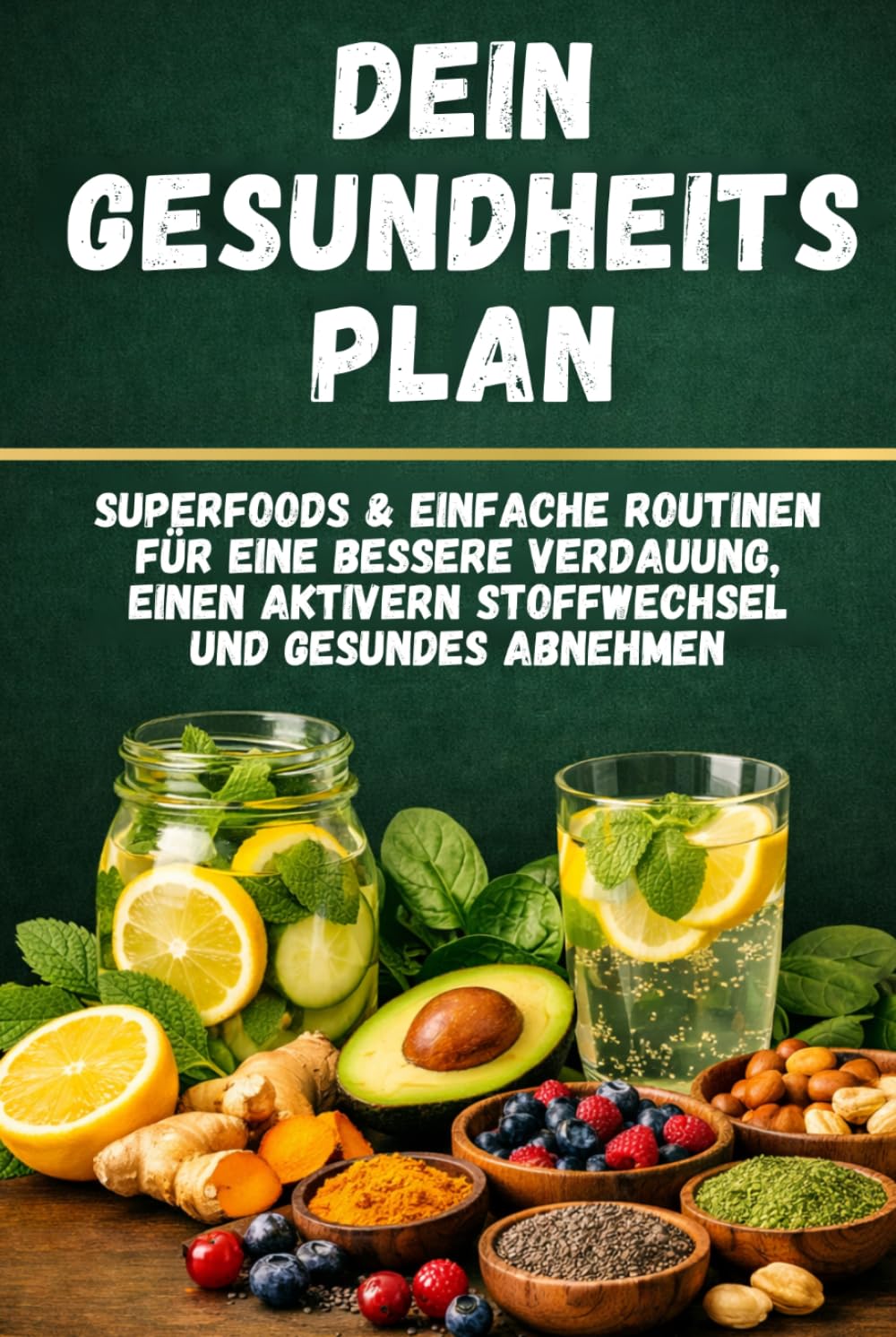 Dein Gesundheitsplan: Mit 42 Rezepten, 50 Superfoods und 30-Tage-Plan – Verdauung verbessern, Stoffwechsel aktivieren und natürlich abnehmen ohne Diät