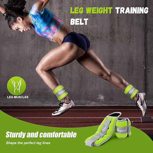 Miniatura 6 de Pesas de tobillo para hombres, mujeres y niños, pesas de muñeca con correa ajustable para correr, gimnasia, aeróbicos, gimnasio, fitness