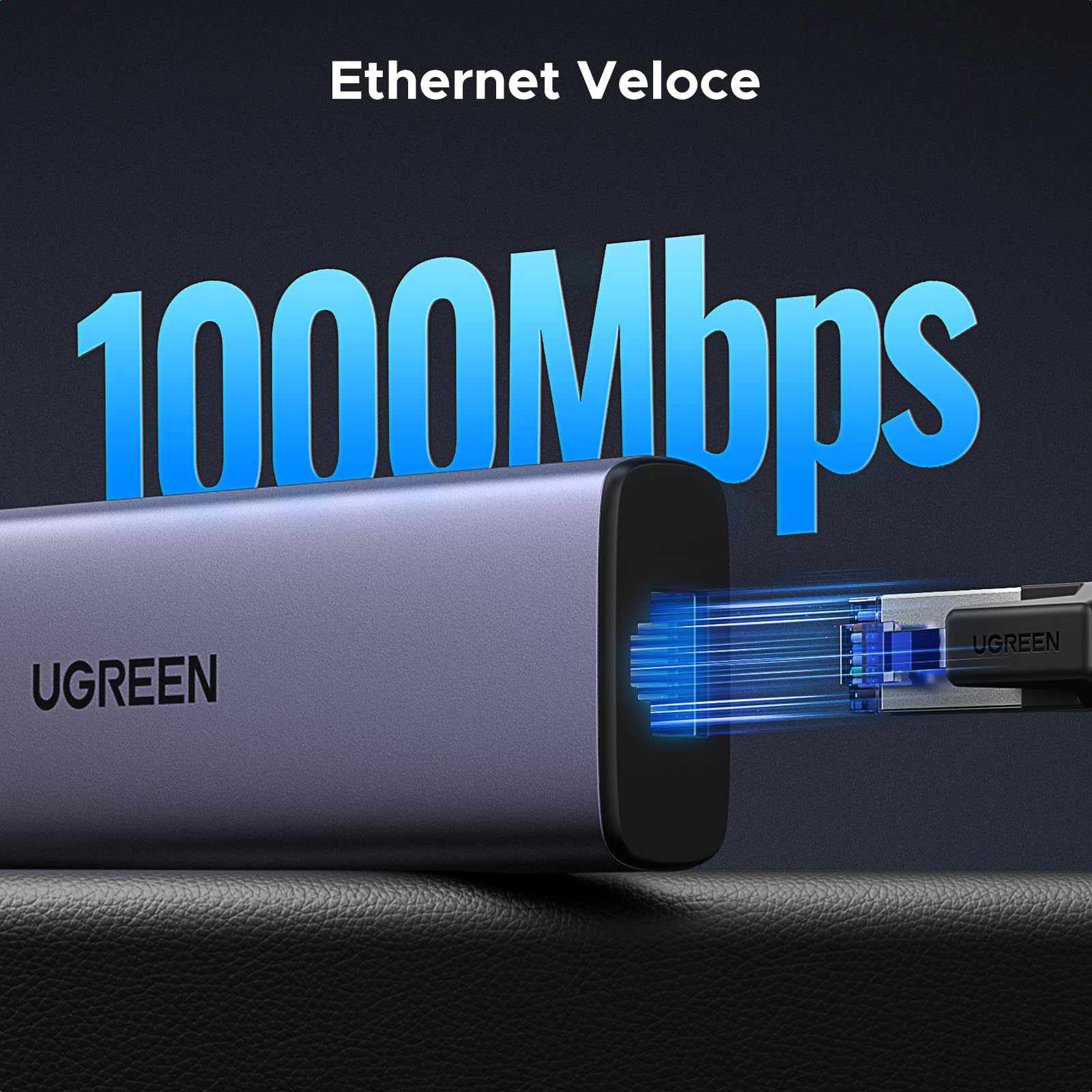 UGREEN Revodok 1061 Hub USB C Ethernet Gigabit HDMI 4K PD 100W Carica Adattatore USB C RJ45 Docking Station Compatibile con MacBook Neo iPad Pro Air iPhone 17 Pro Max Galaxy S26 Tab S11 Ultra